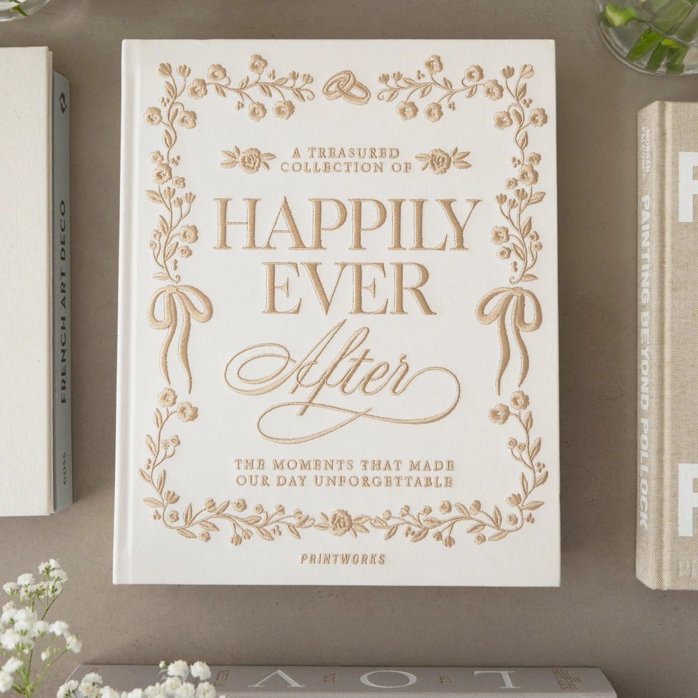 4 Printworks Embroidered Photo Album-Happily Ever After - Beige, 4 of 5