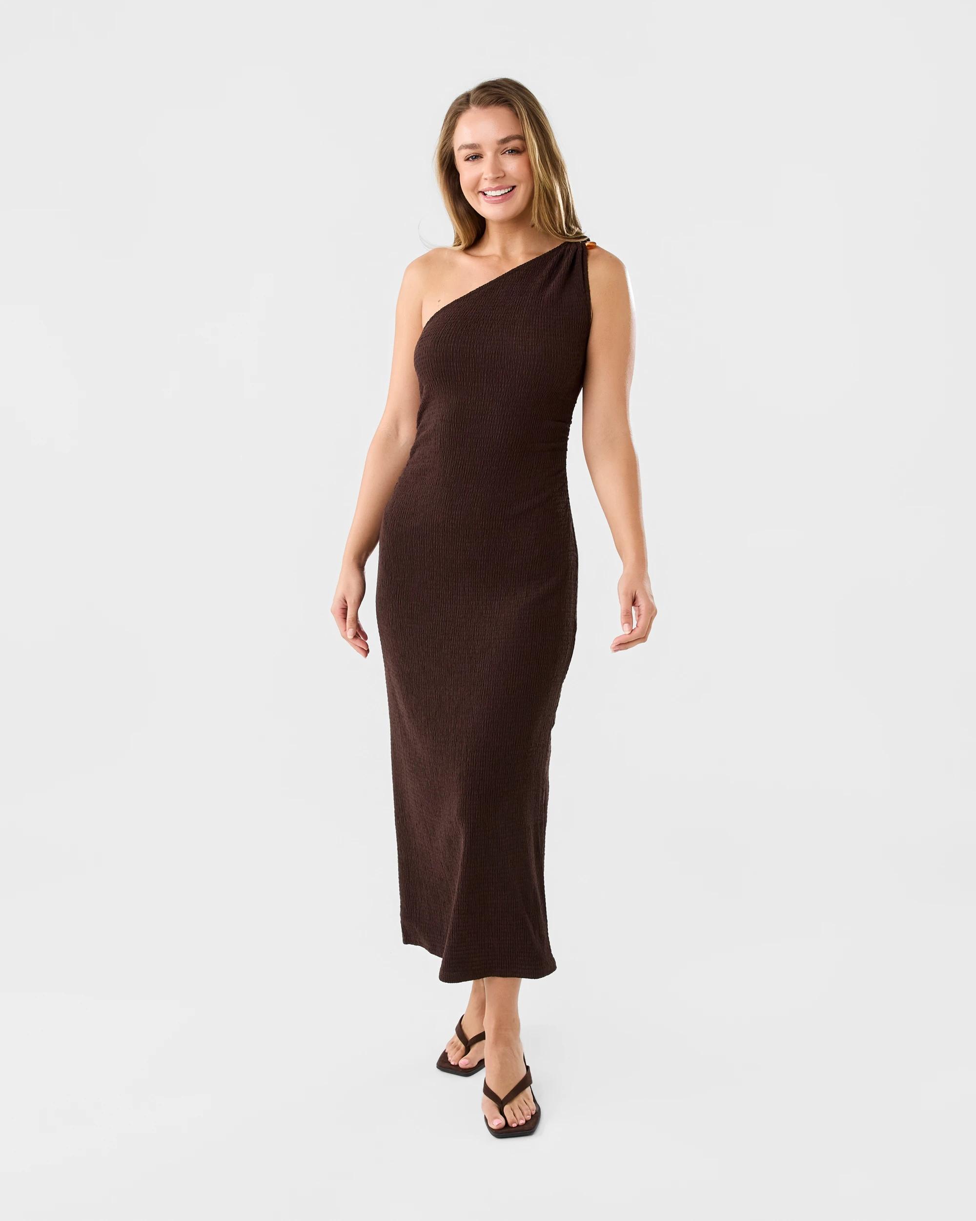 1 Sleeveless Textured Bead Detail Midi Dress Cbean, 1 of 6