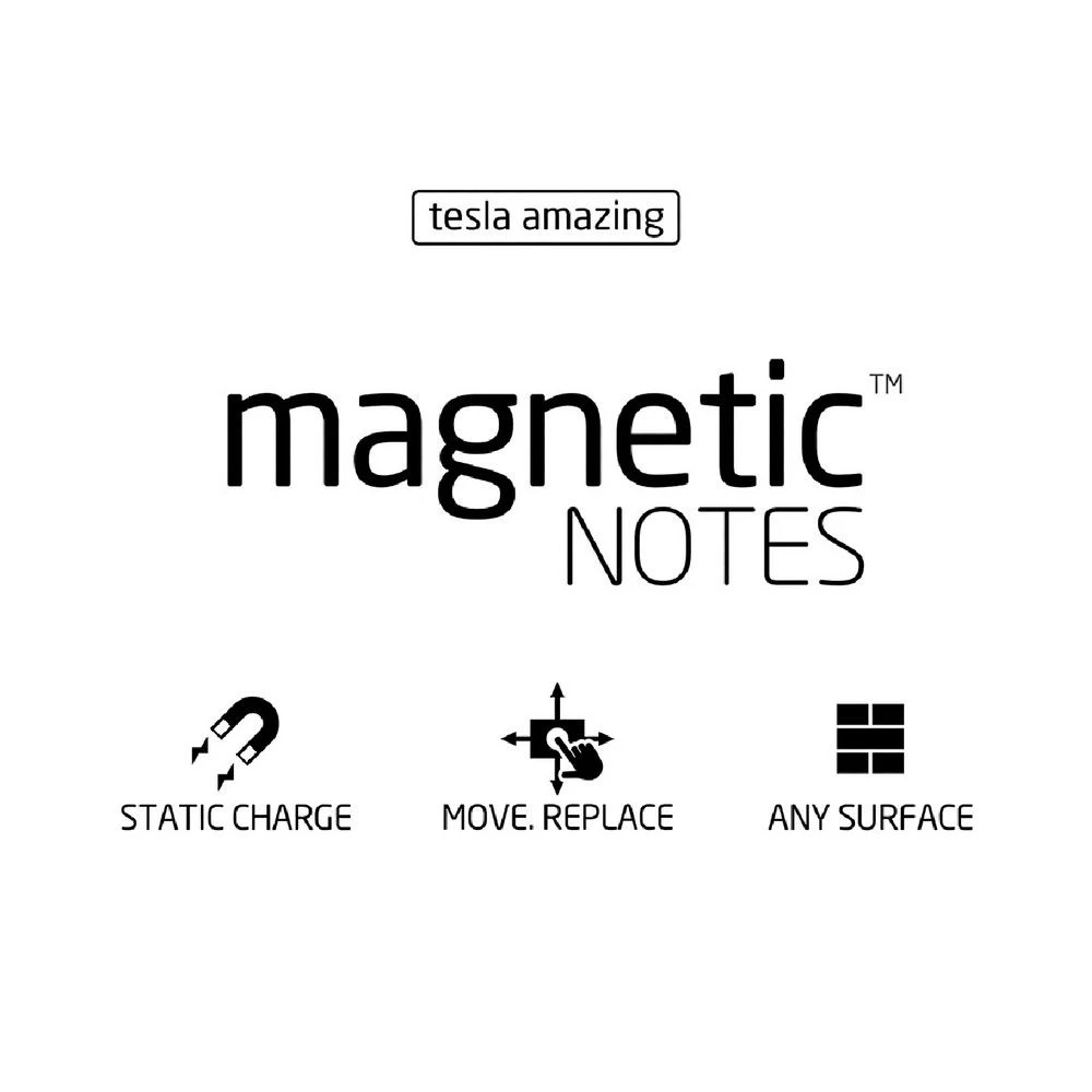 1 Tesla Amazing Magnetic Notes 100 x 70mm Clear, 1 of 1