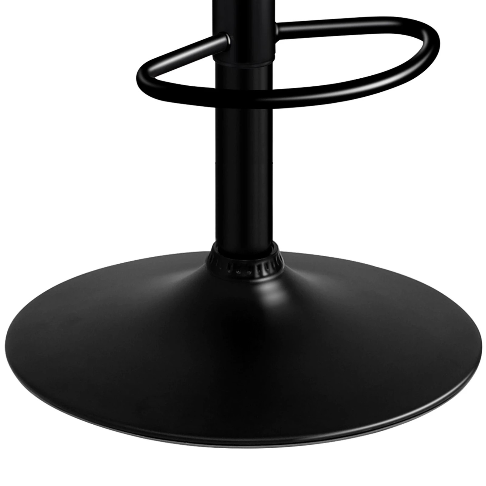 8 Alfordson 4x Bar Stools Kitchen Swivel Chair Wooden Leather Gas Lift - Black, 8 of 9