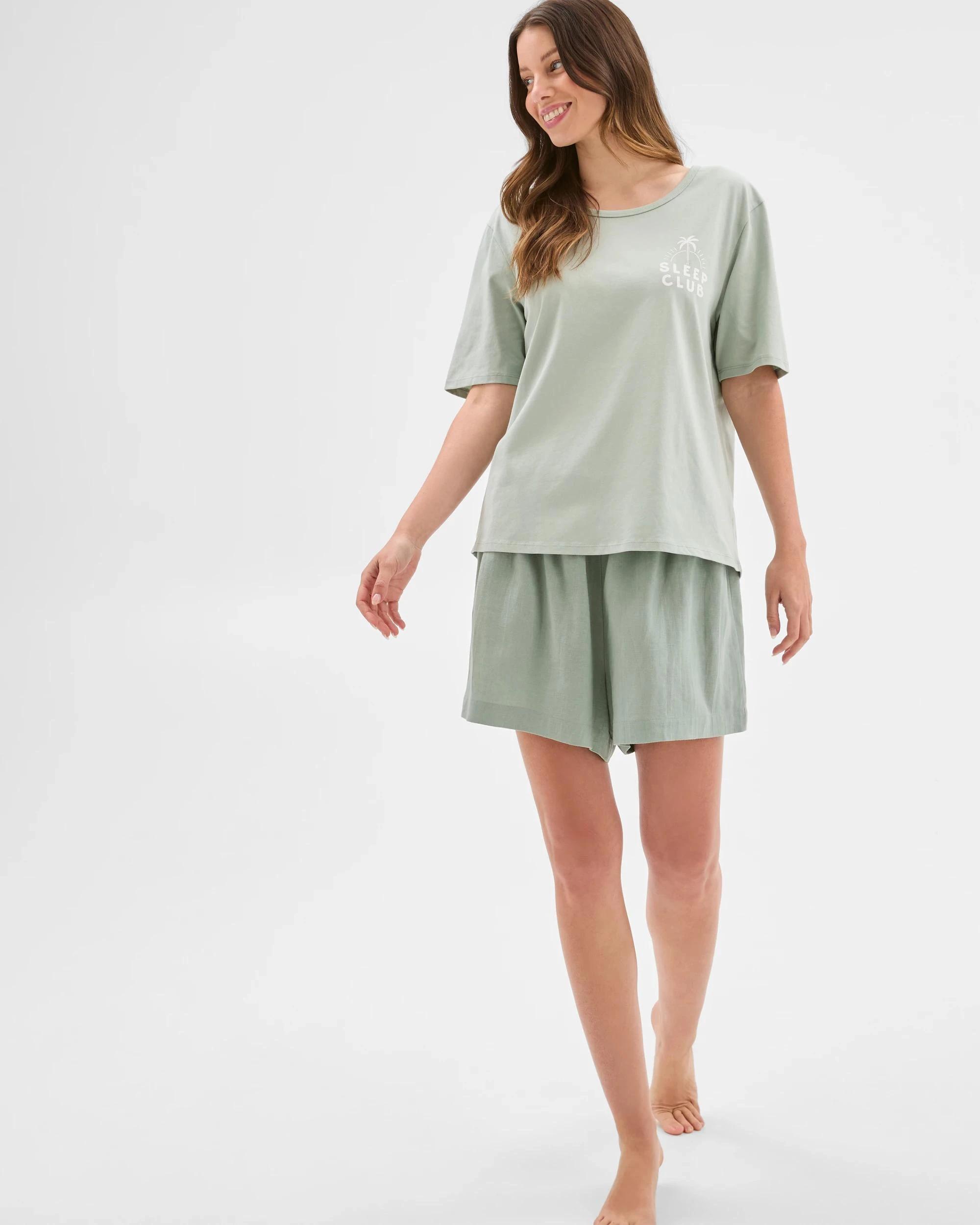 2 Target Woman Australian Cotton Womens Printed Sleep Top PALM, 2 of 6