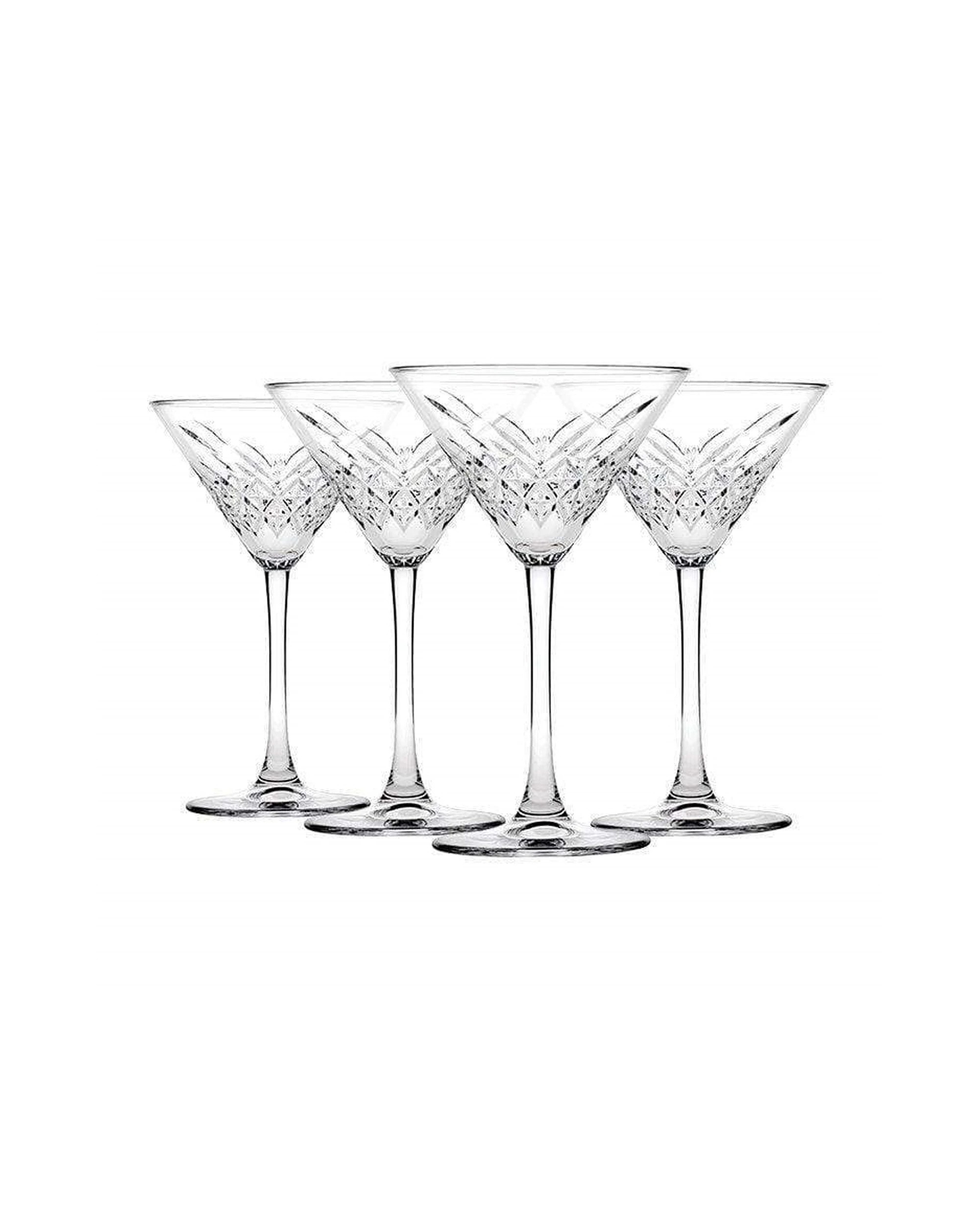 1 Pasabahce 4pc Timeless Martini Cocktail Serving Drink Glasses Dishwasher Safe 230ml - Clear, 1 of 1