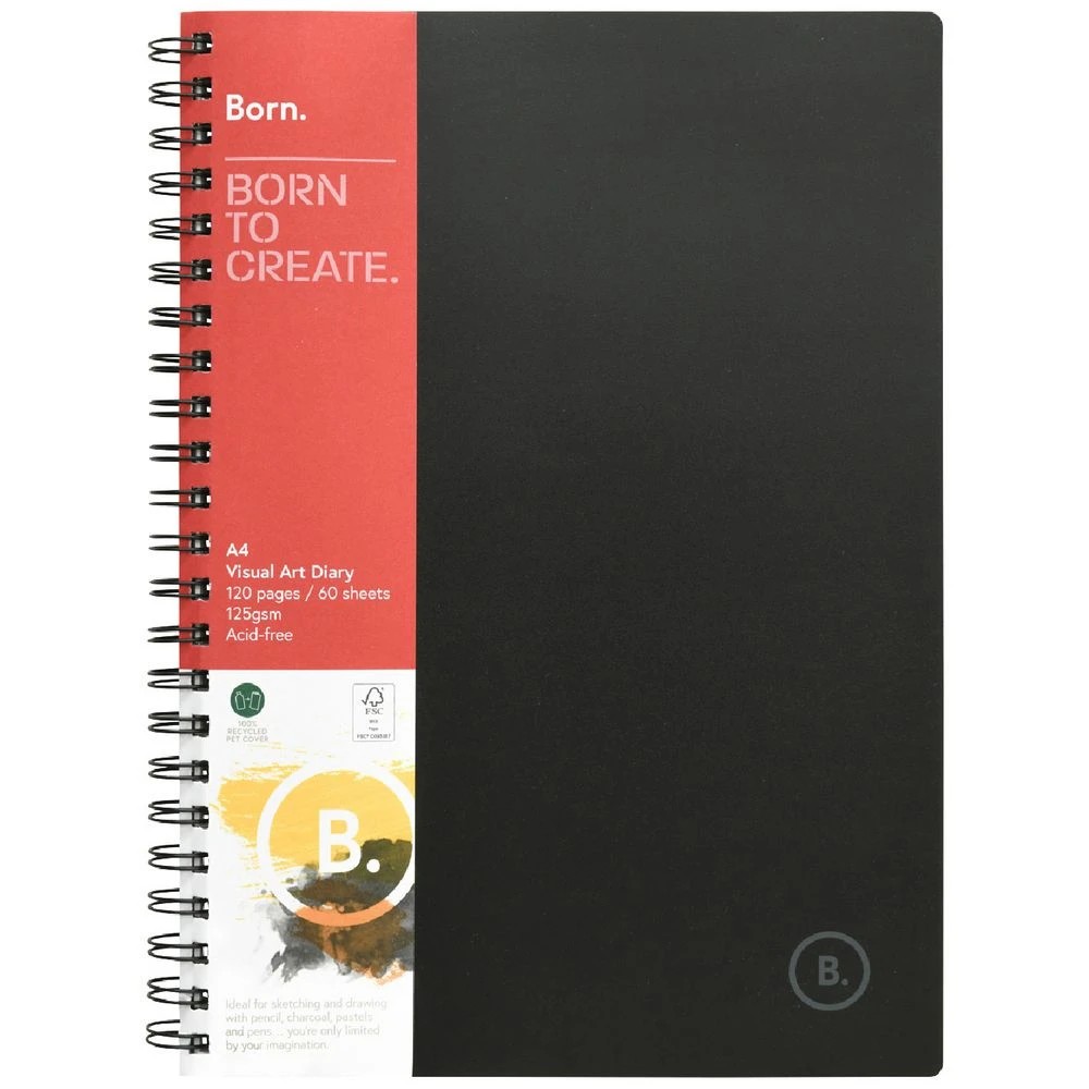 1 Born A4 Visual Art Diary 120 Page, 1 of 4