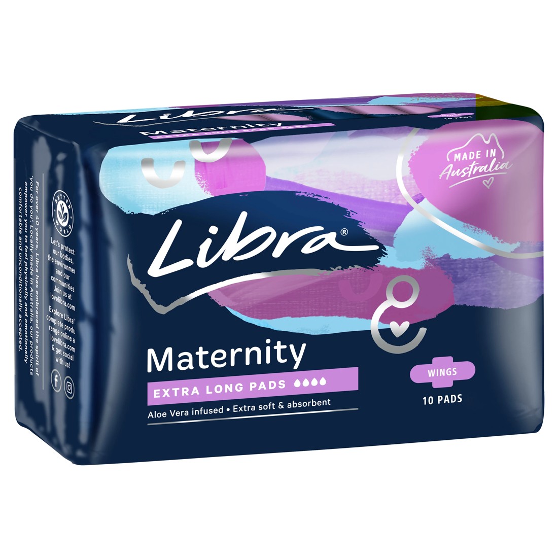 1 Libra 10 Pack Maternity Extra Long Pads, 1 of 4