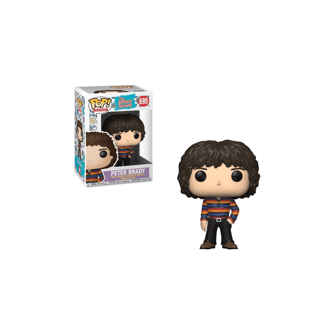 1 Pop Brady Bunch - Peter Brady Vinyl Action Figure 10Cm Official Collectible - Multi, 1 of 3