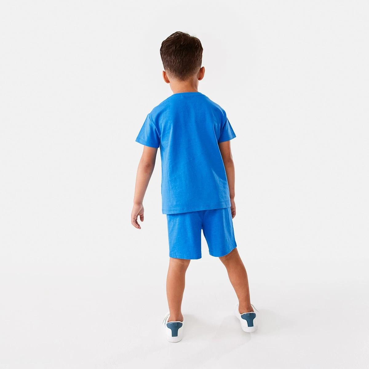 6 Cotton Knit Shorts Fren Blue, 6 of 8