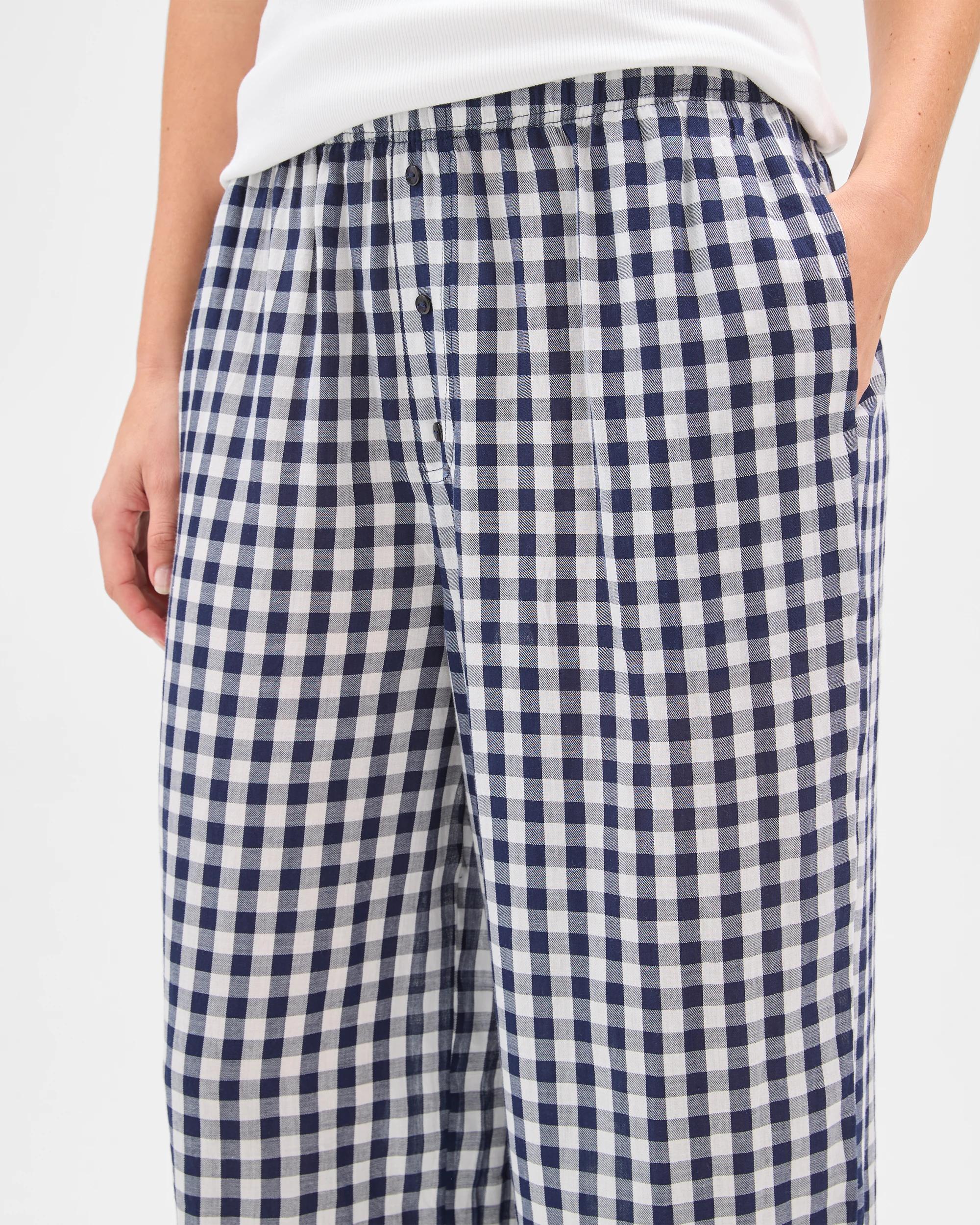 6 Target Woman 7/8 Length Sleep Pants NAVY GINGHAM, 6 of 7