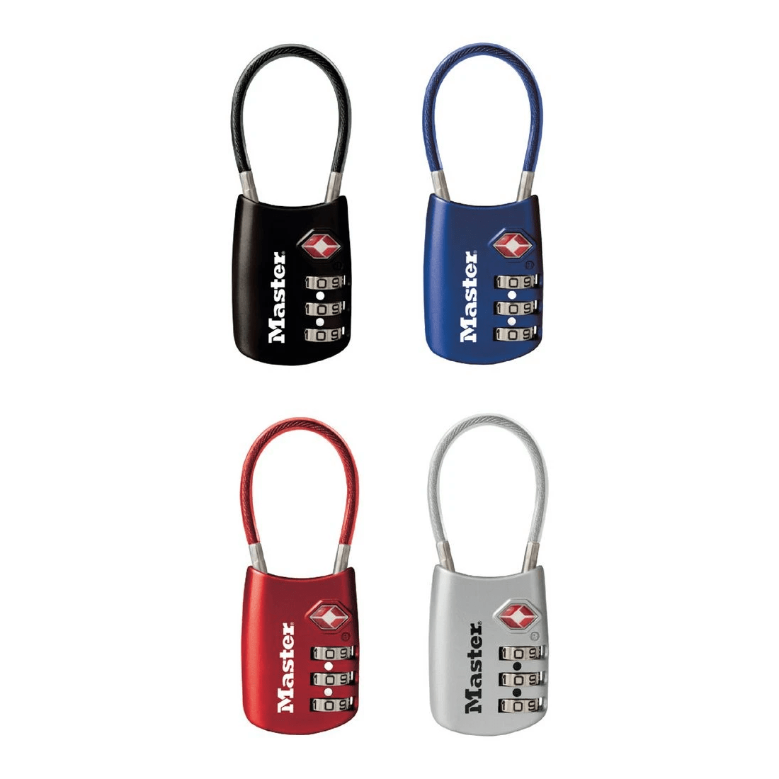 1 Master Lock TSA Flex Cable 30mm Luggage Padlock, 1 of 6