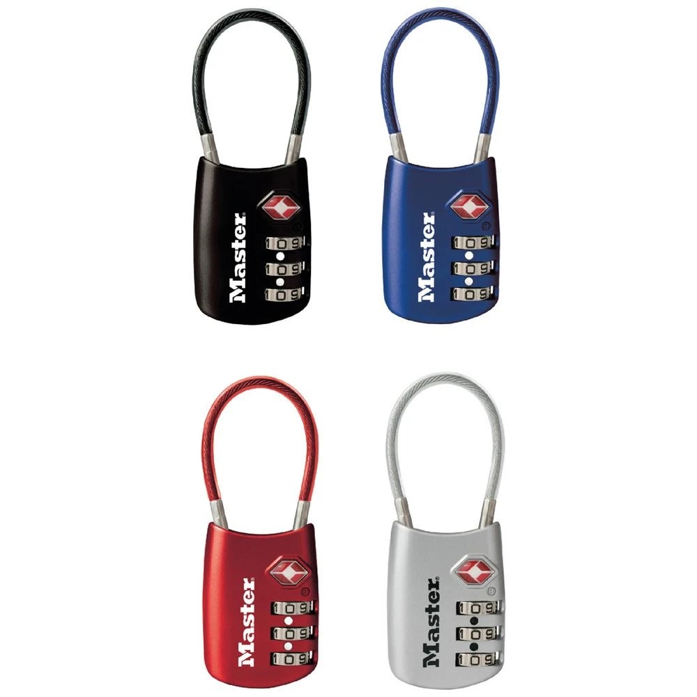 1 Master Lock TSA Flex Cable 30mm Luggage Padlock, 1 of 6