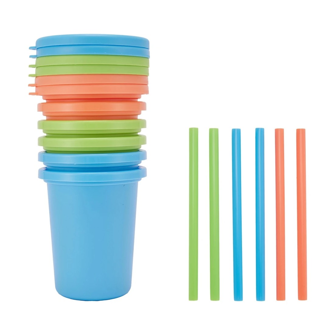 2 6 Pack Reusable Cups with Straws, 2 of 9