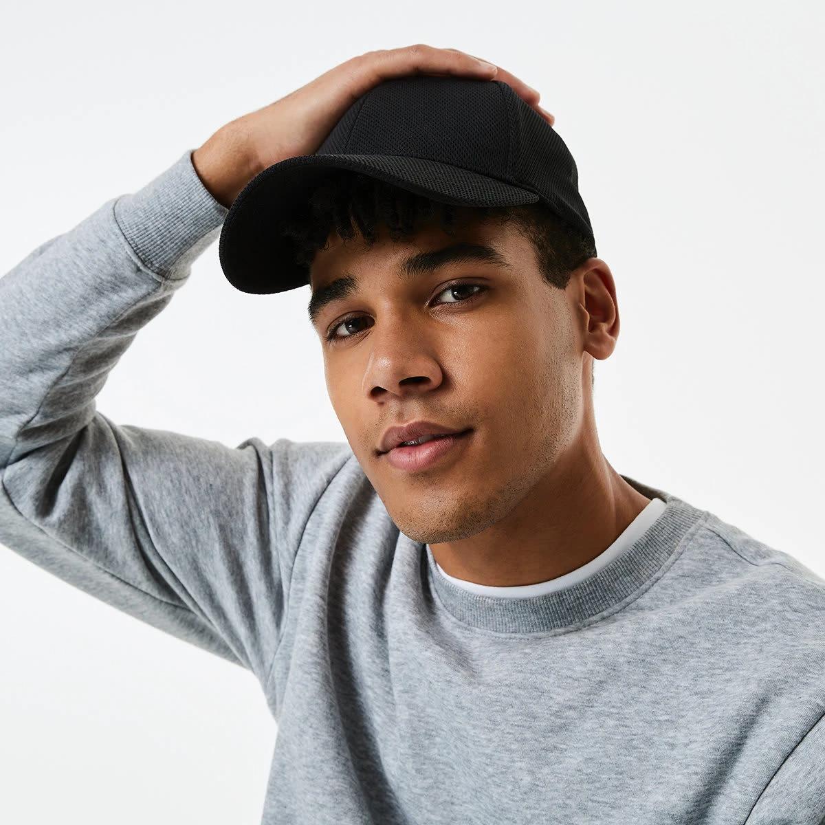 4 Stretch Fit Baseball Cap BLACK KNIT, 4 of 4