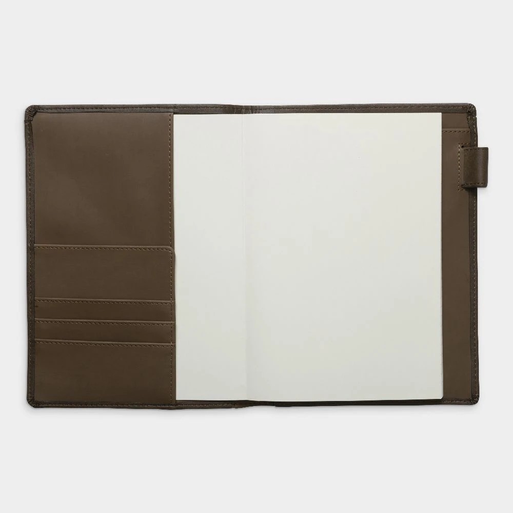 3 Otto A5 Leather Book Cover with Refill 128 Pages Brown, 3 of 7