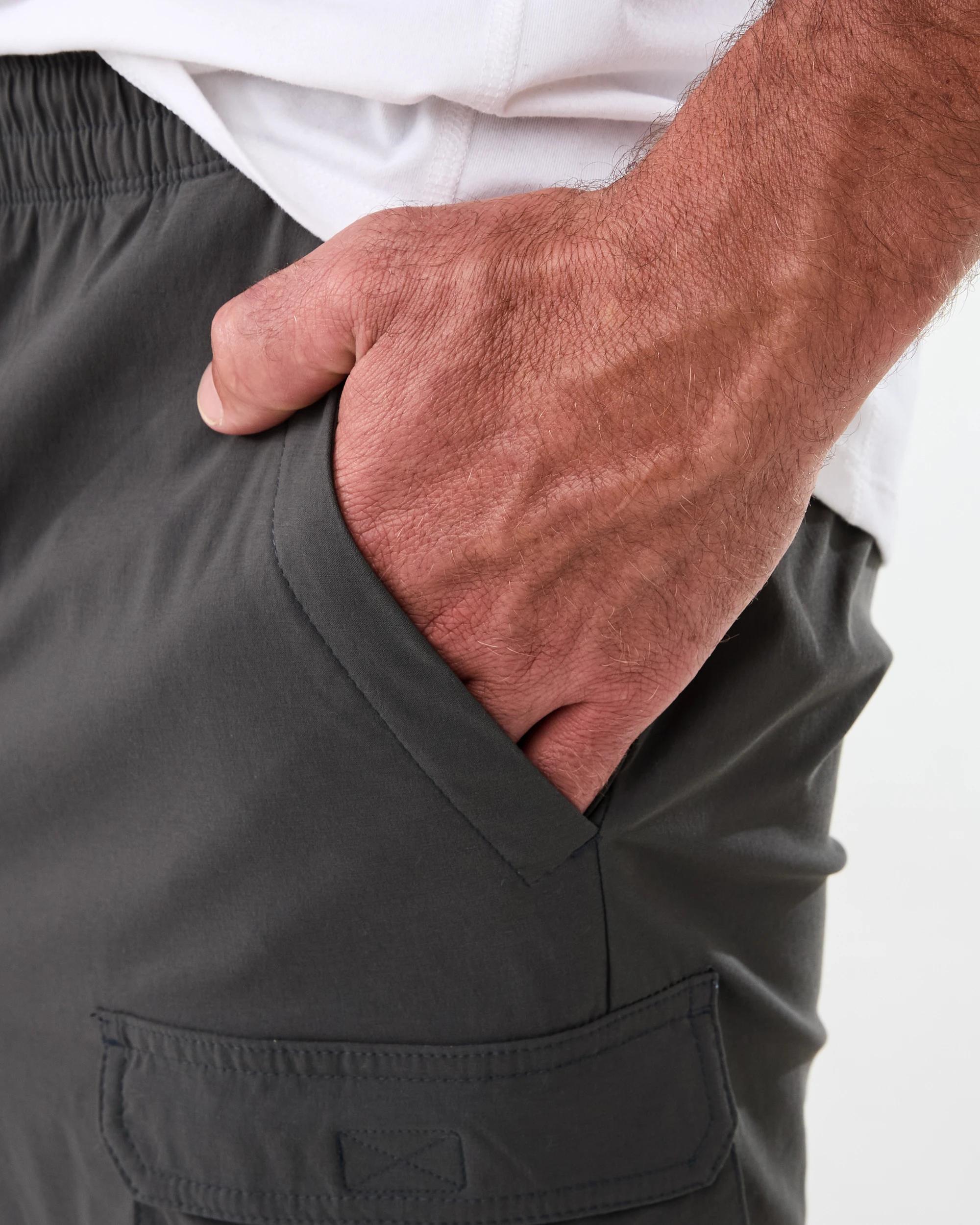 5 Active Mens Woven Cargo Pants Gry Drkish, 5 of 6