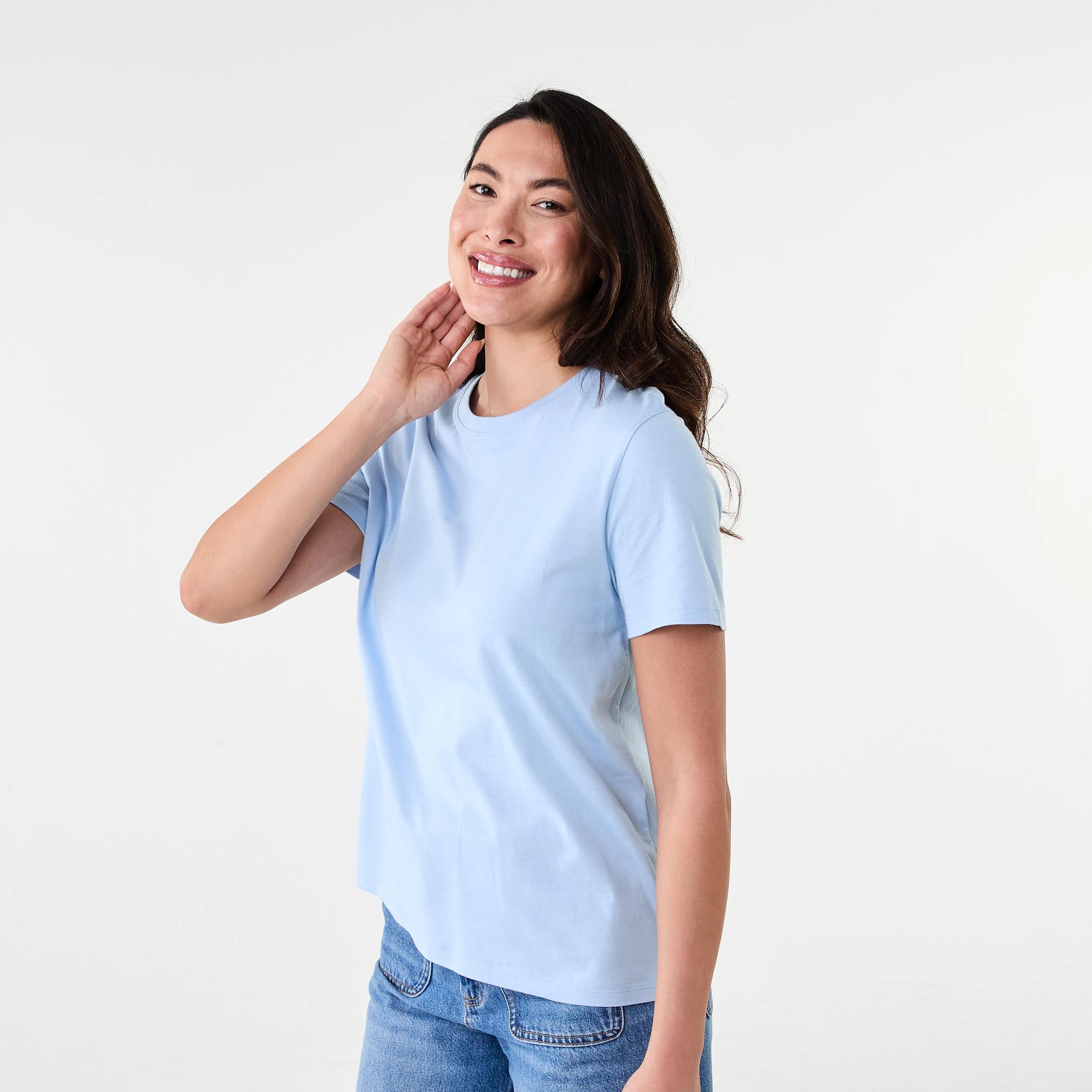 2 Short Sleeve Australian Cotton T-shirt Chmbr Blue, 2 of 5