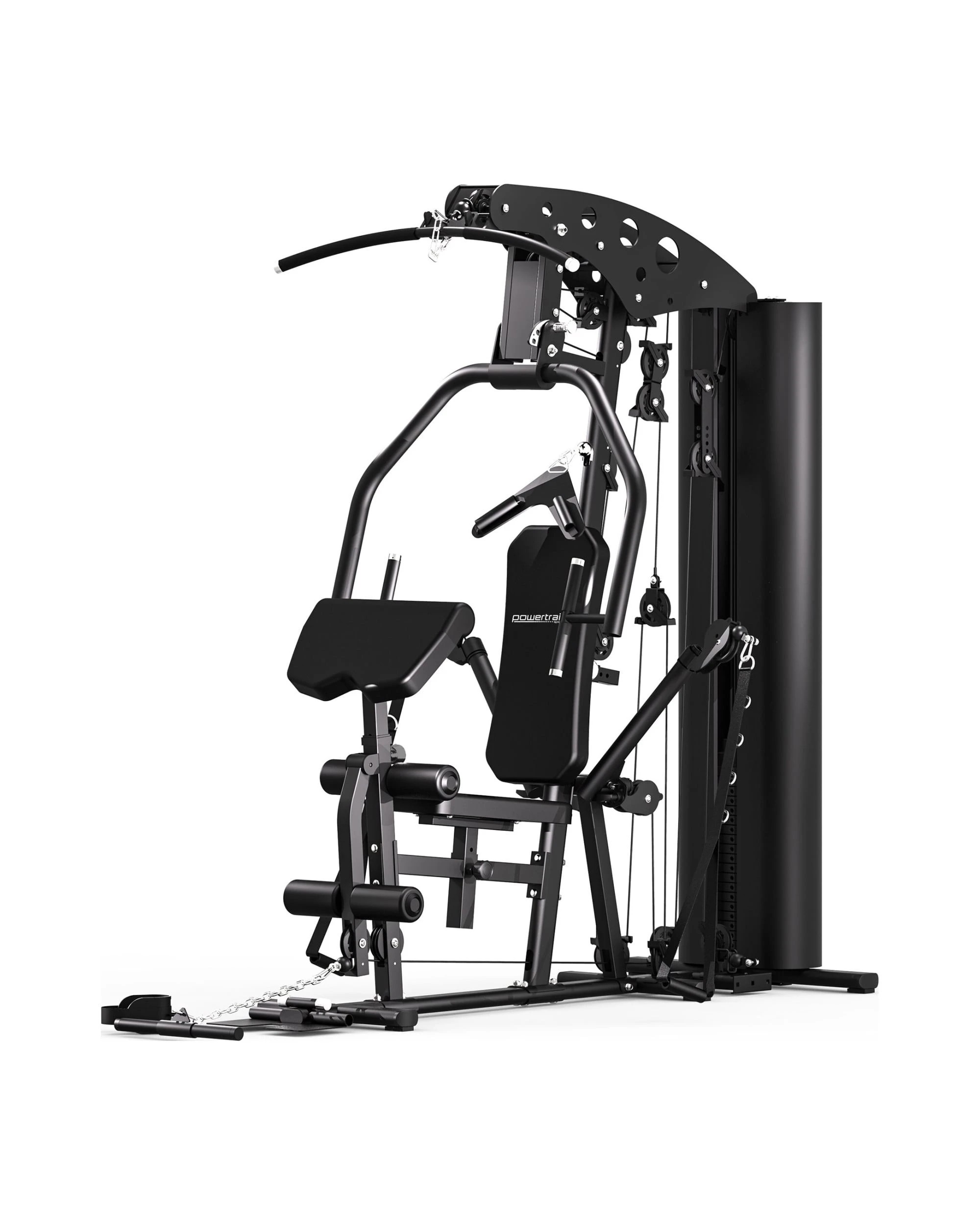1 Powertrain Home Multi Gym 560 Full Body Training with 90kg Weight Stack Home Gym - Black, 1 of 10