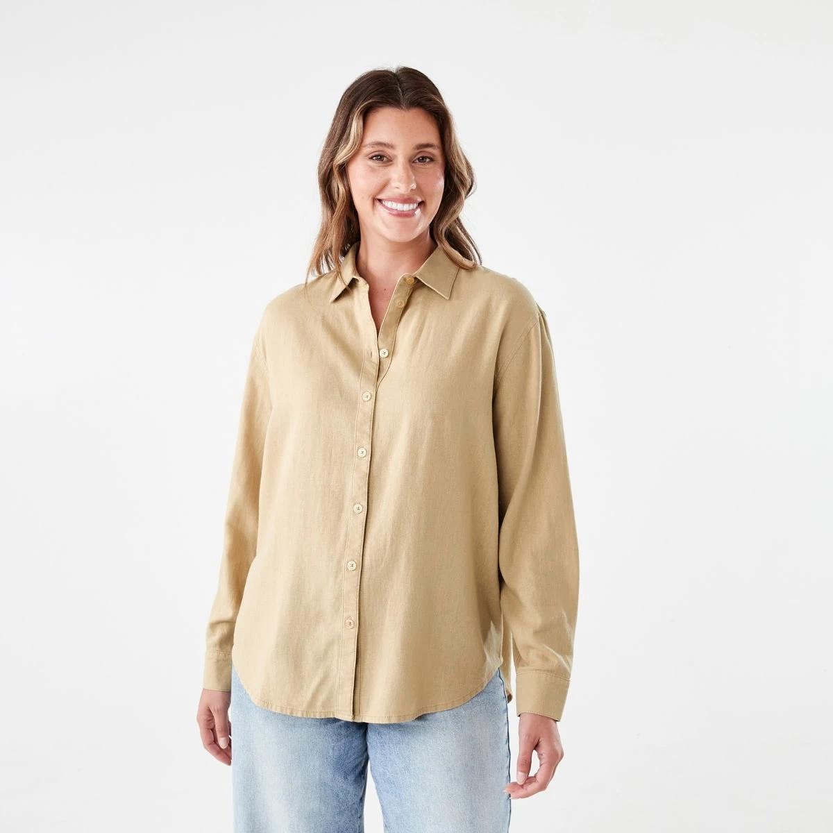 1 Long Sleeve Linen Blend Shirt LARK, 1 of 6