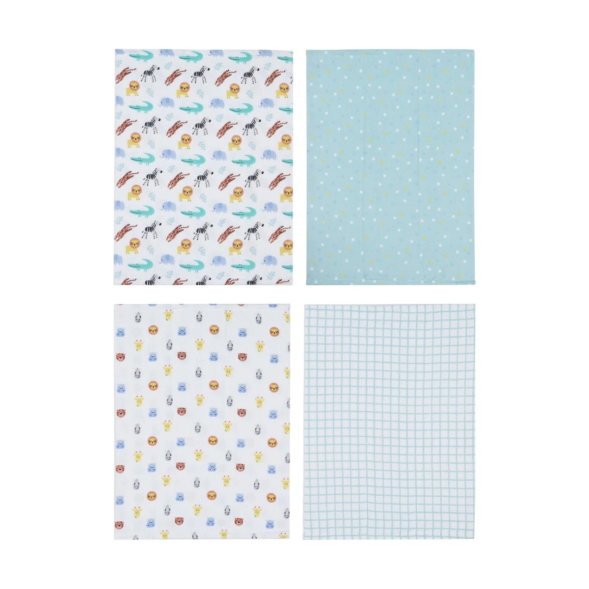 3 4 Pack Organic Cotton Burping Cloths, 3 of 4