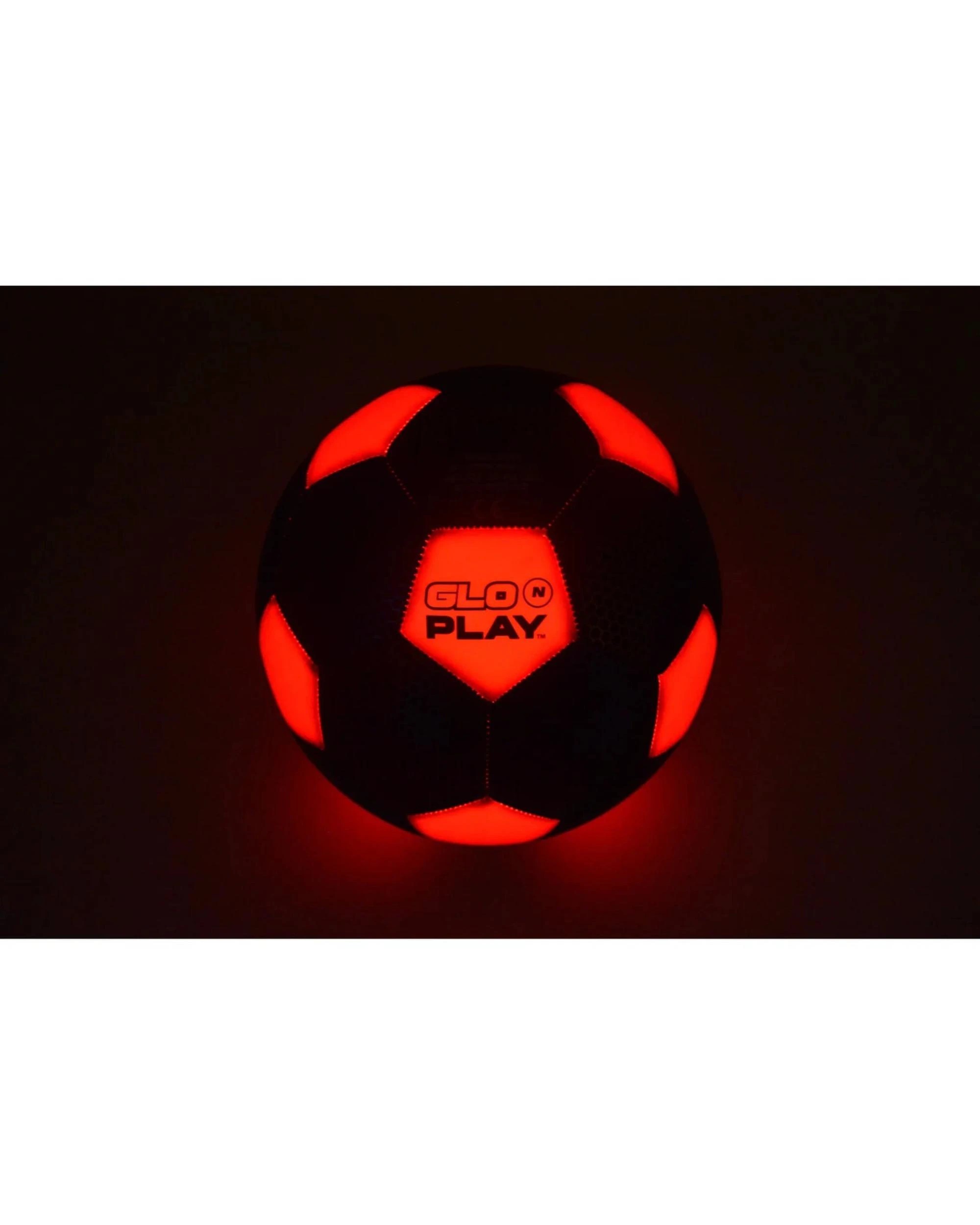 3 Glo N Play LED USB-C Recharge Soccer Ball Orange and Holographic Black - Multi, 3 of 4