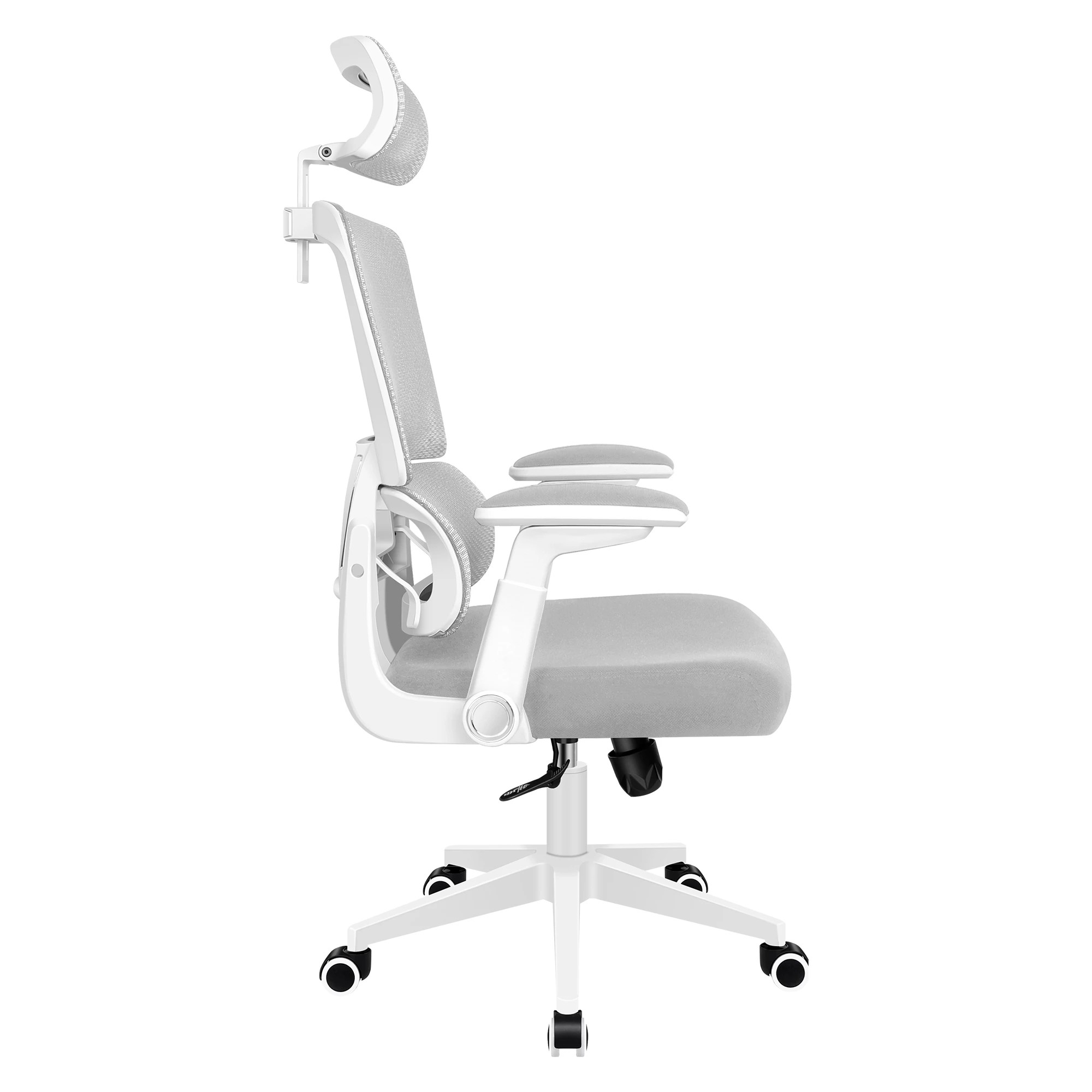 3 Alfordson Mesh Office Chair Executive Gaming Seat Racing Tilt Study Computer - White Grey, 3 of 10