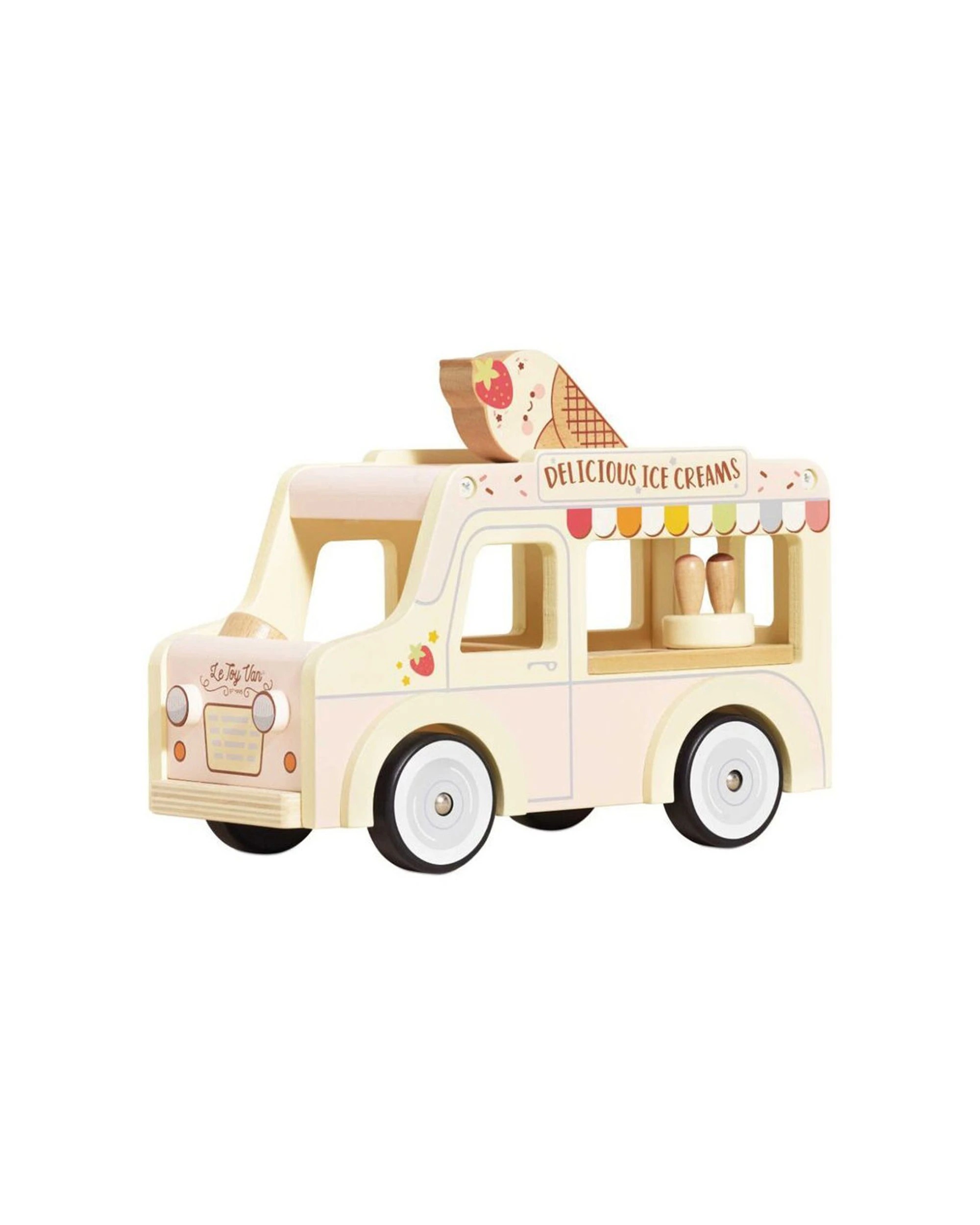 Le Toy Van Wooden Ice Cream Kids Set With Stickers - Multi - Kmart