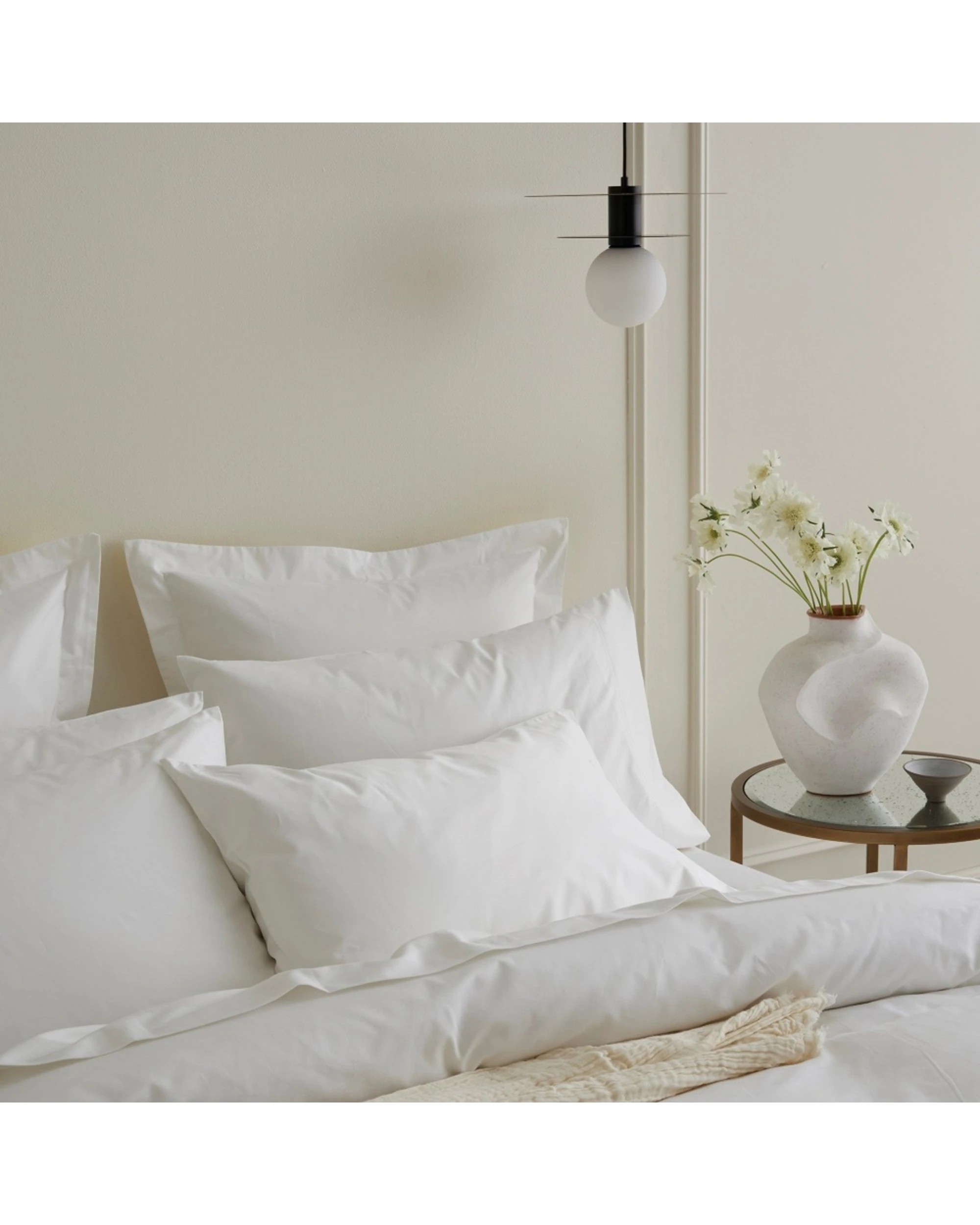 4 Bedding Co Quilt Cover Set 1200TC Egyptian Cotton - King Single Bed - White, 4 of 5