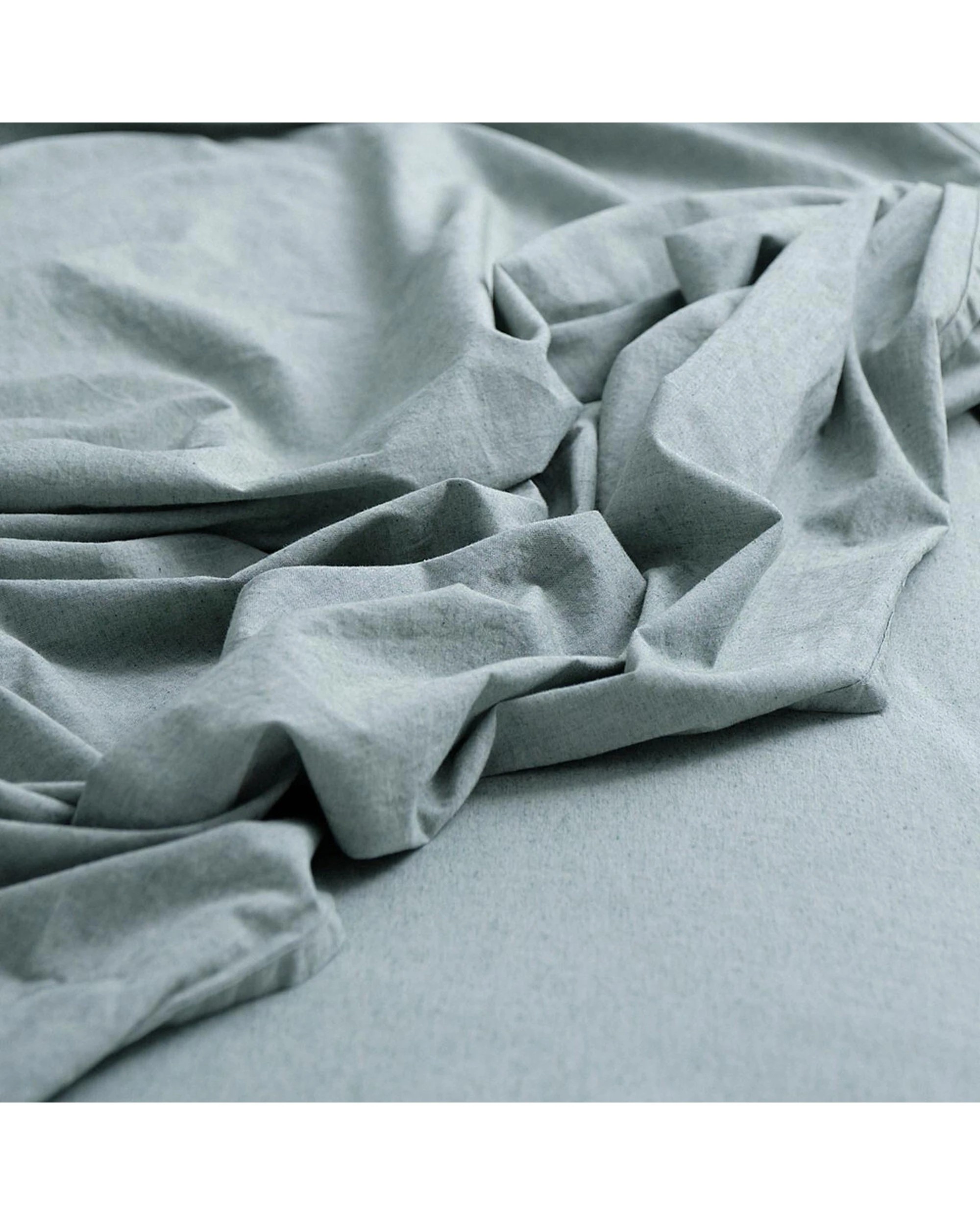 2 Canningvale Vintage Softwash Cotton Fitted Sheet Set Home Bedding - Queen Bed - Green, 2 of 3