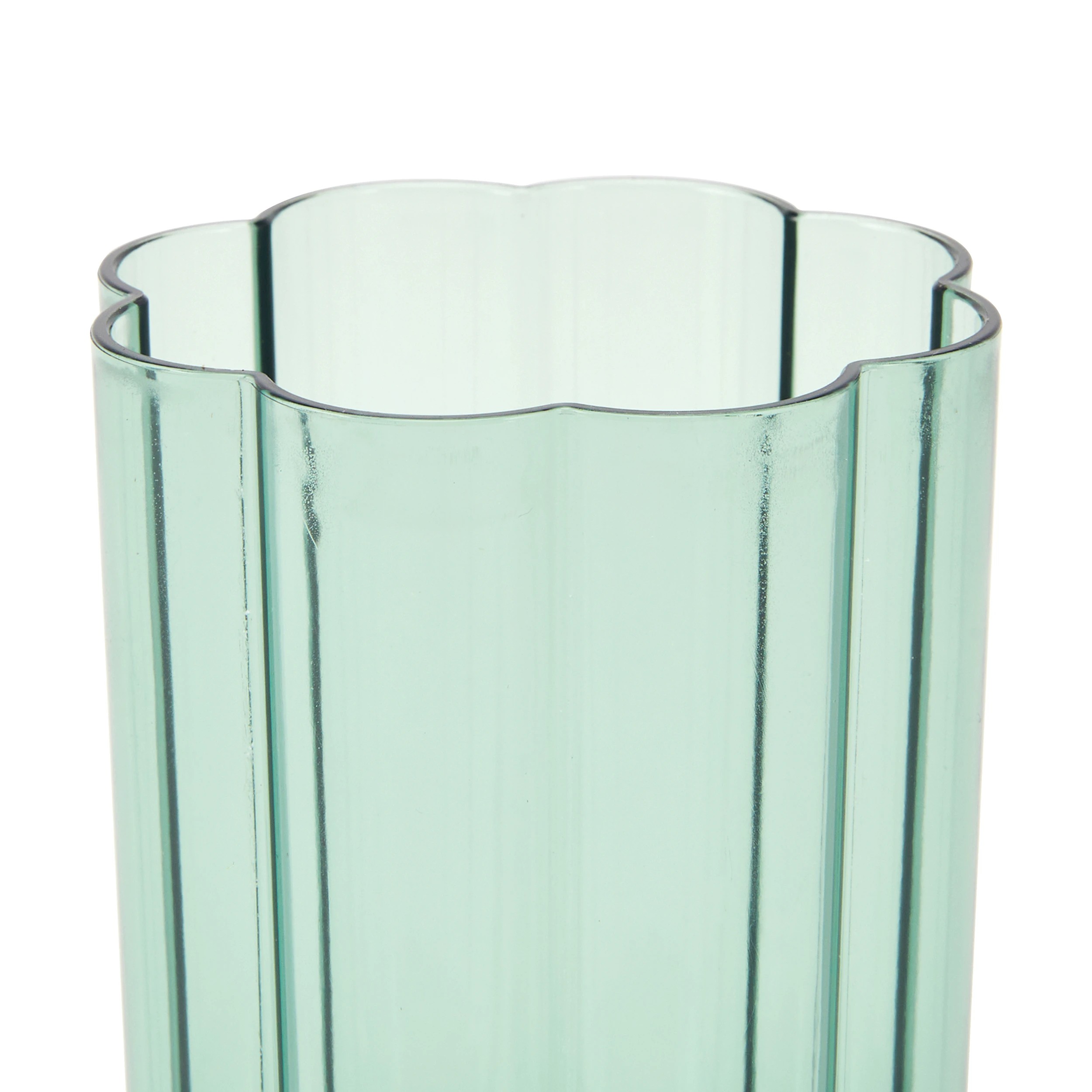 3 4 Green Acrylic Ripple Highball Glasses, 3 of 4