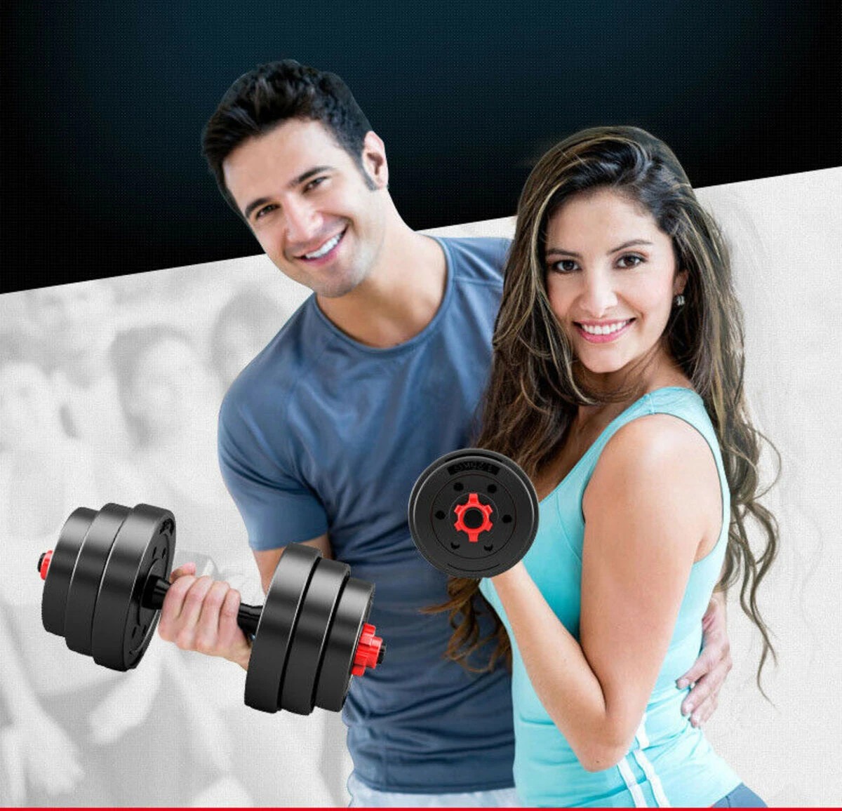 4 Fitness Master 20kg Adjustable Dumbbell Set Barbell Home Gym Exercise Weights Fitness Workout, 4 of 7