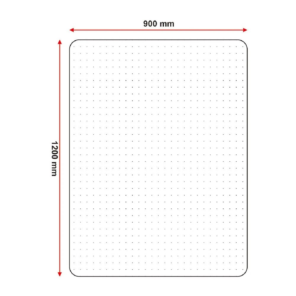 6 Typhoon Gaming Chair Mat for Carpet 900x1200mm Black, 6 of 7