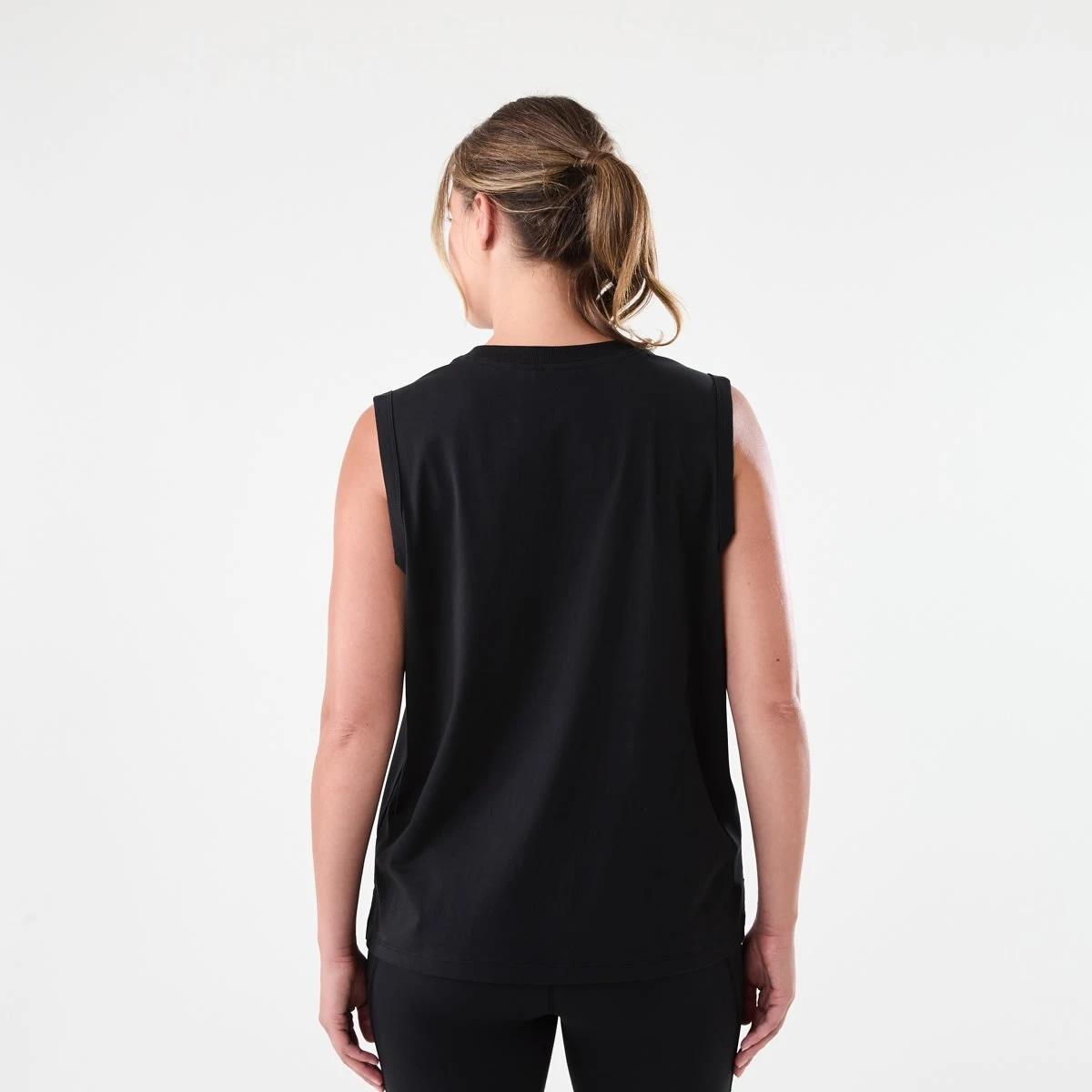 3 Active Womens Muscle Tank Black, 3 of 6