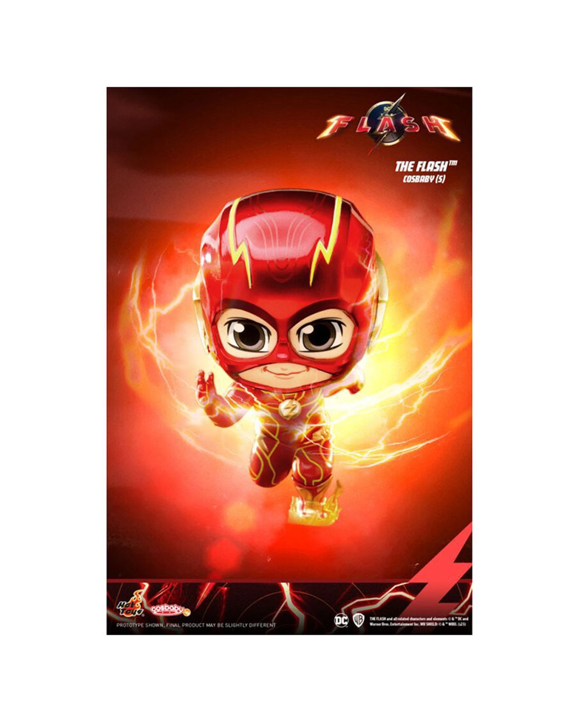 2 The Flash Luminous Cosbaby Hot Toys Rotatable Head 9-12cm Action Figure - Red, 2 of 3