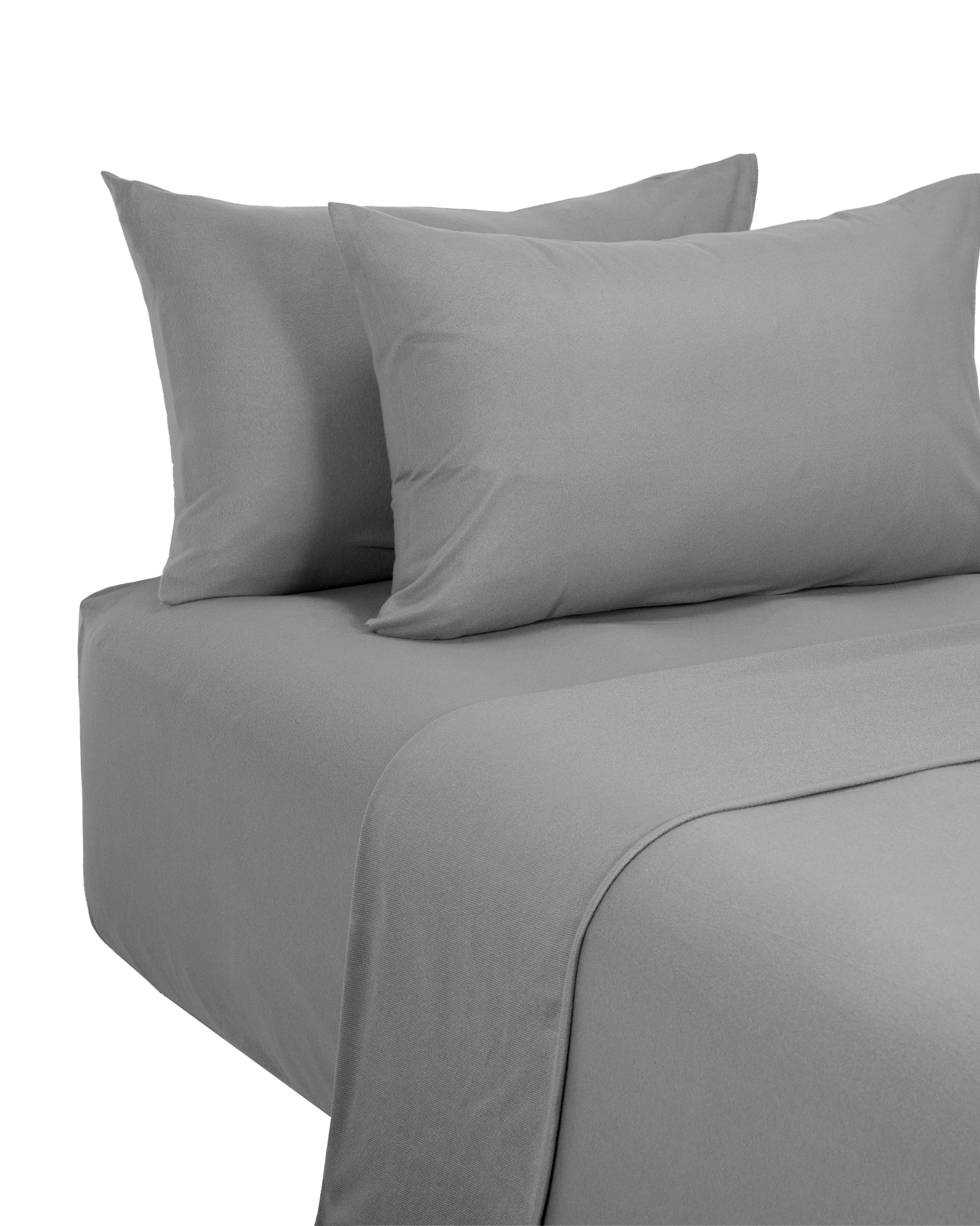 5 Soft Touch Sheet Set - Double Bed, Grey, 5 of 7