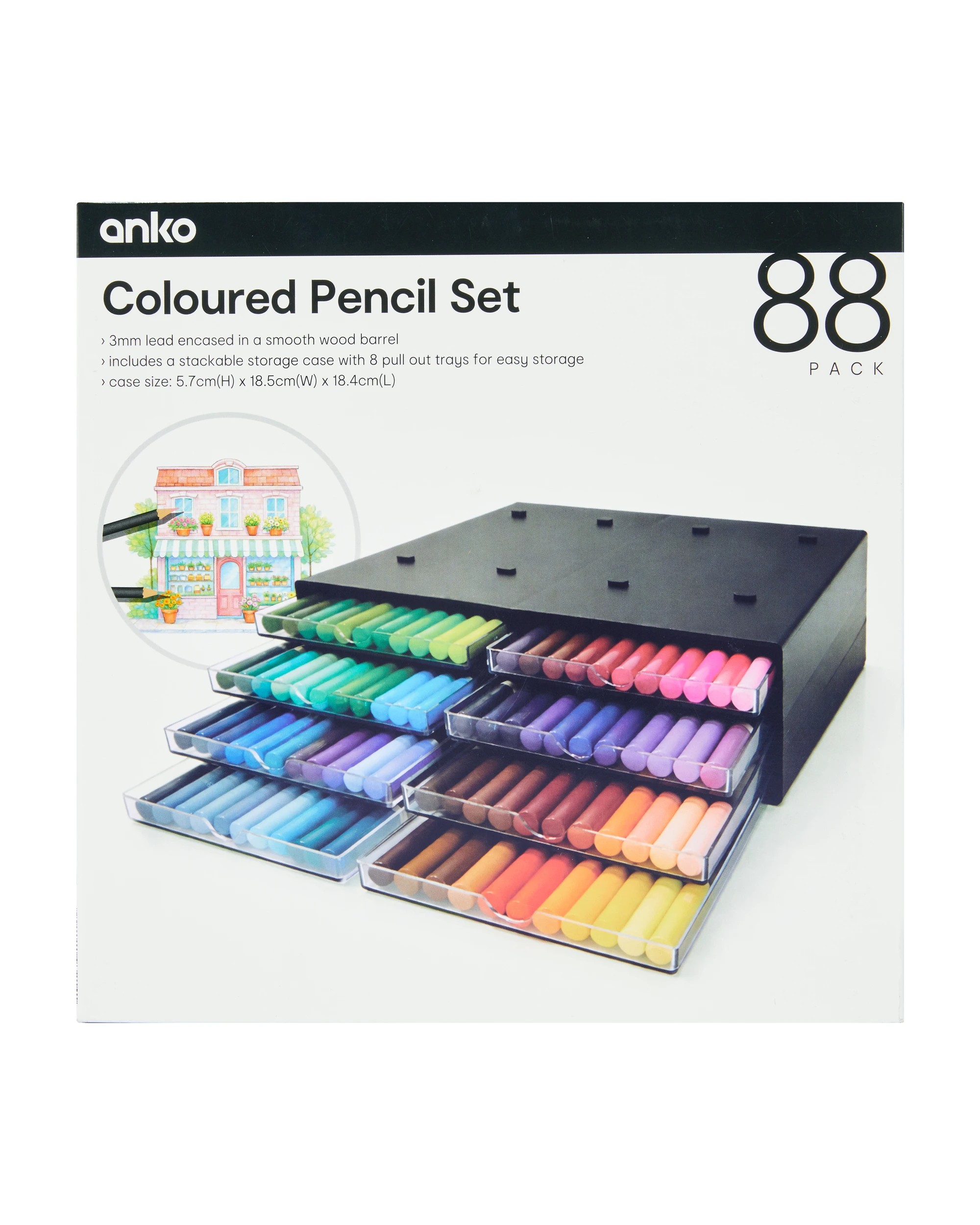 1 88 Pack Coloured Pencil Set, 1 of 7