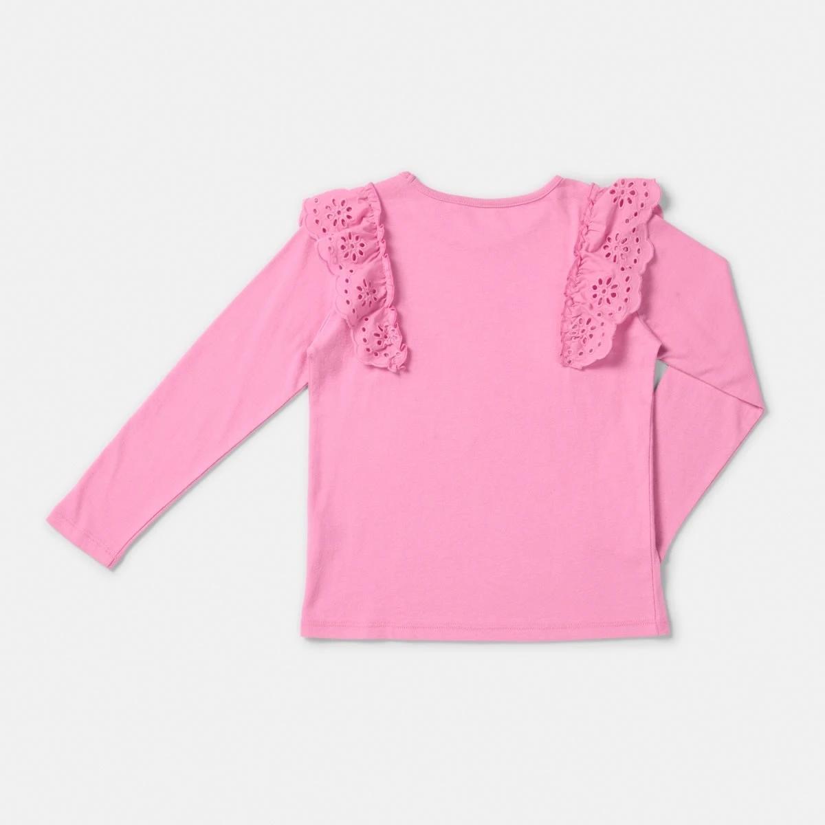 8 Broderie Trim Top Aurora Pnk, 8 of 8