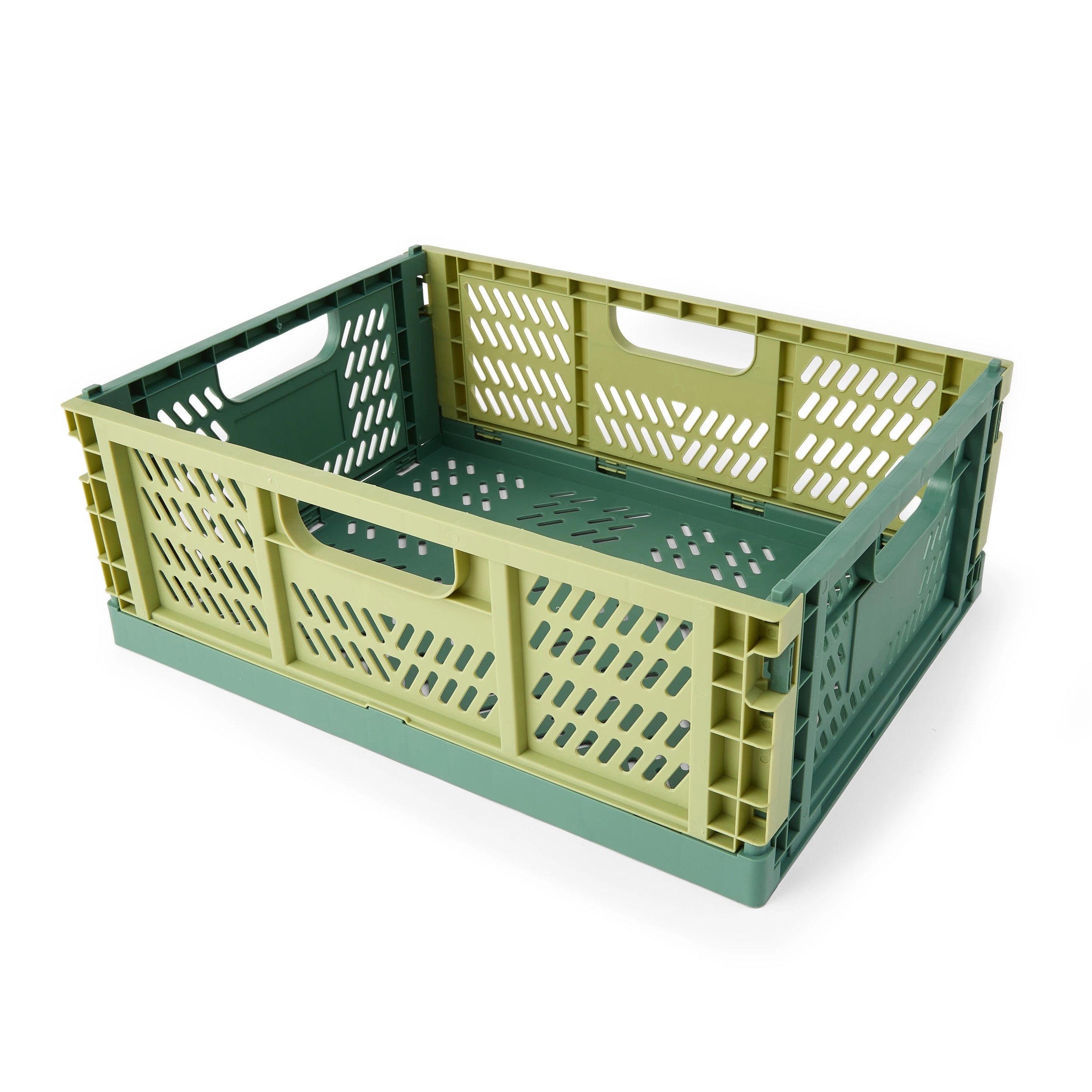 2 15L Collapsible Crate - Medium, Green, 2 of 8