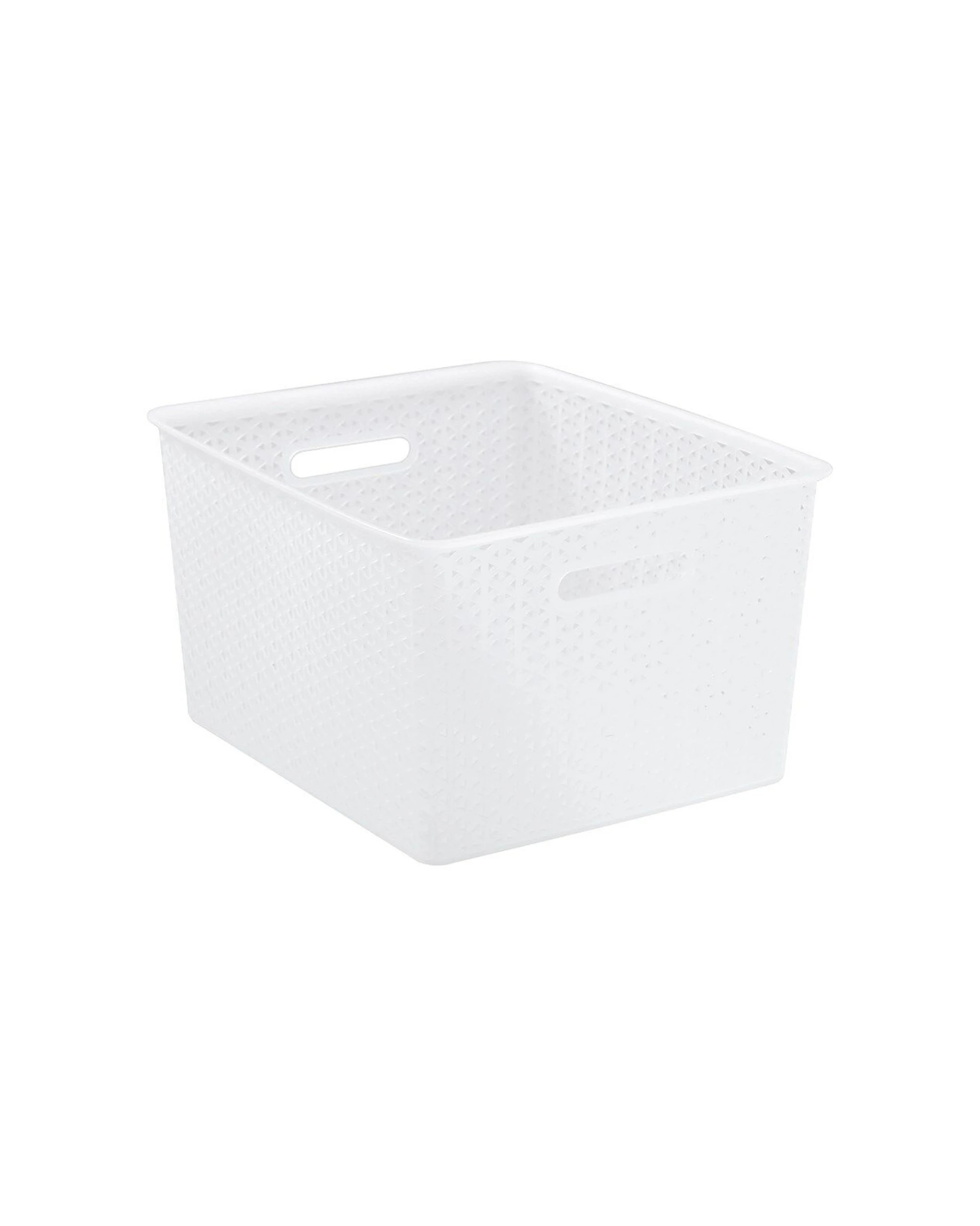 2 Boxsweden Wicker Frost Versatile Extra Large Durable Basket 35L Storage - White, 2 of 4