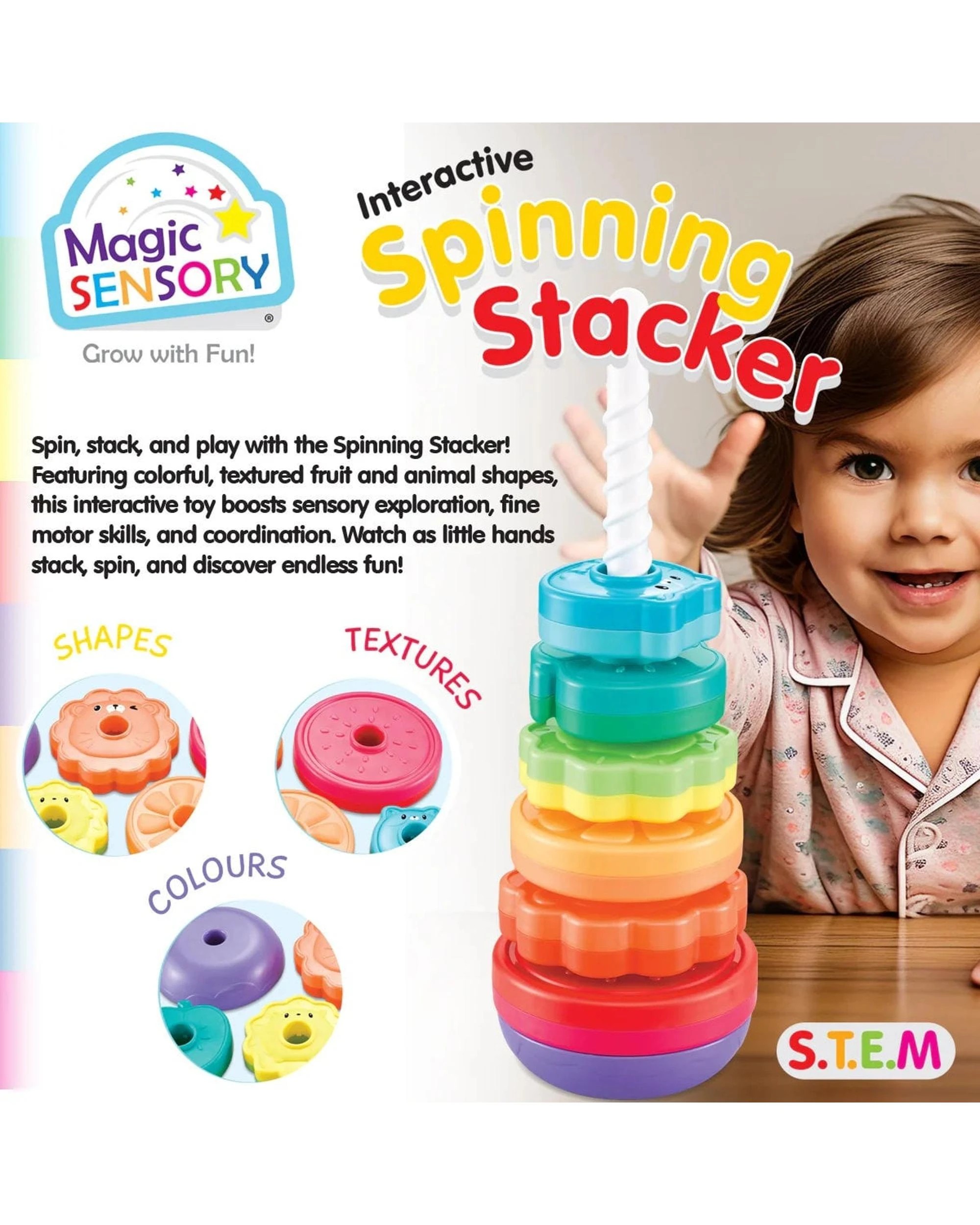 6 Magic Sensory Spinning Stacker, 6 of 7