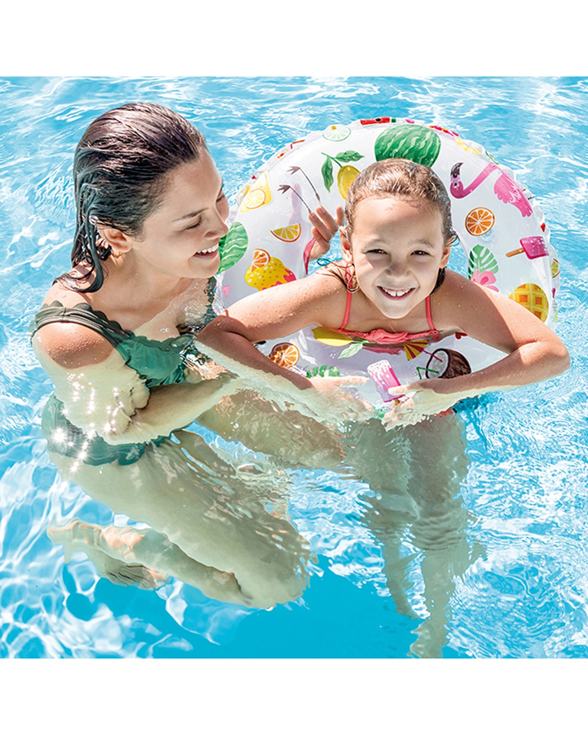 7 Intex Lively Print Swim Rings Inflatable Kids Floats 3-6Y+ - Assorted, 7 of 9