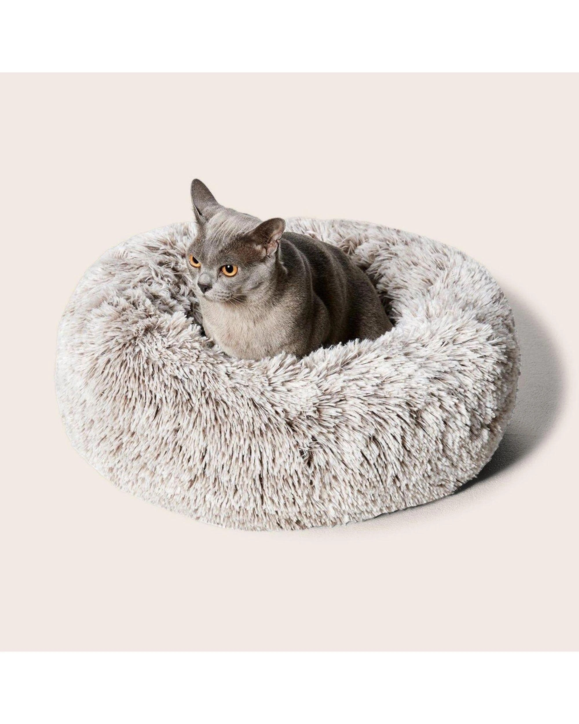 8 Snooza Calming Cuddler Soft Faux Fur Cosy Pet Cat Bed Silver Fox Small, 8 of 10