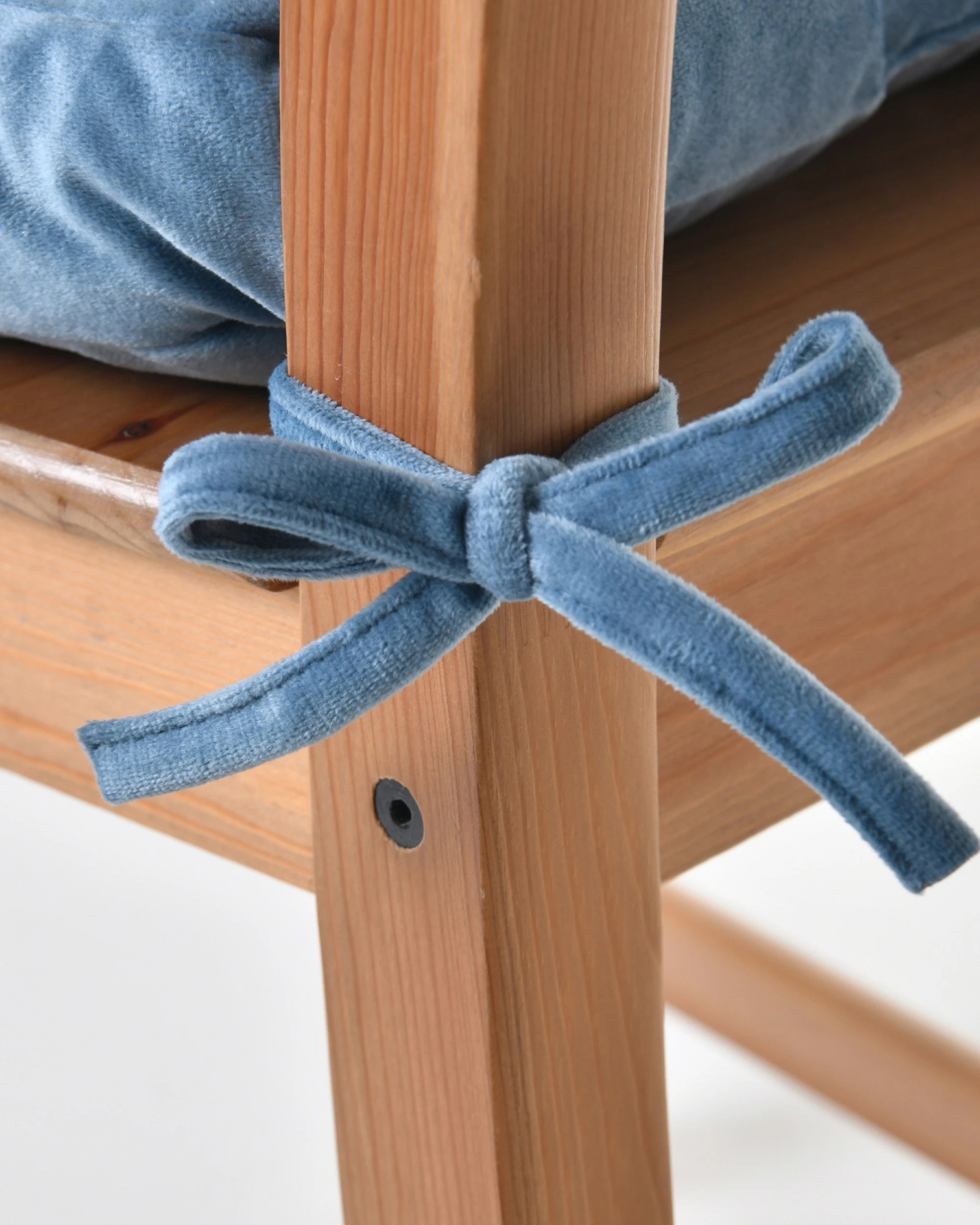 5 Cadence & Co. Vivienne Velvet Seat Cushion 4 Pack - Mineral Blue, 5 of 7