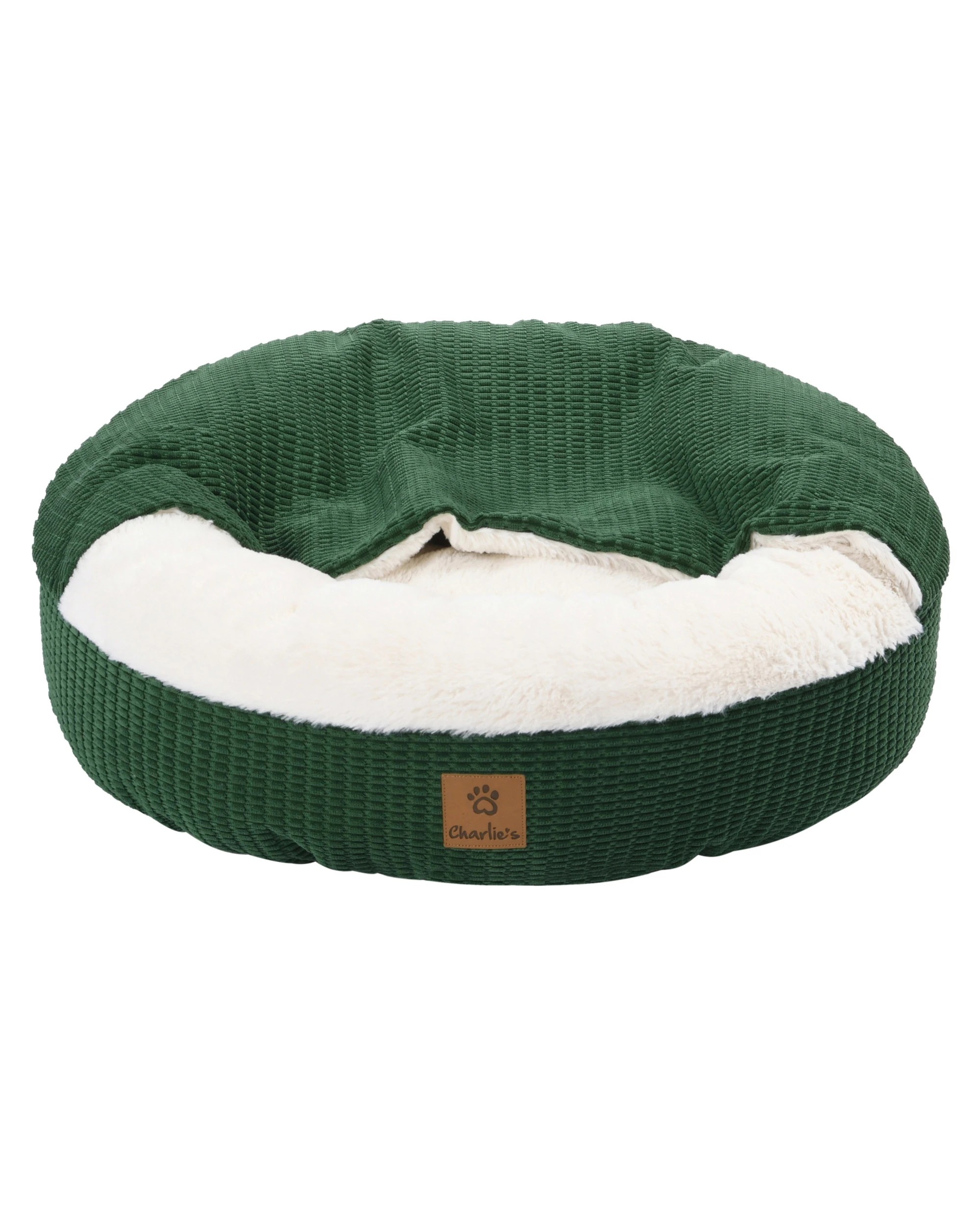 4 Charlie's Snookie Hooded Calming Dog Bed Large - Eden Green, 4 of 9