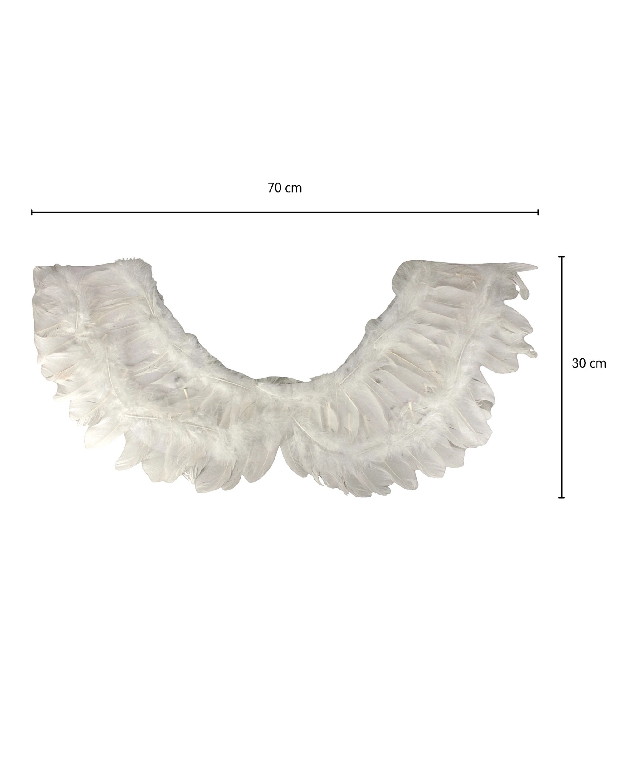 2 Tomfoolery Feathered Angel Wings Medium 70cm x 30cm - One Size - White, 2 of 4