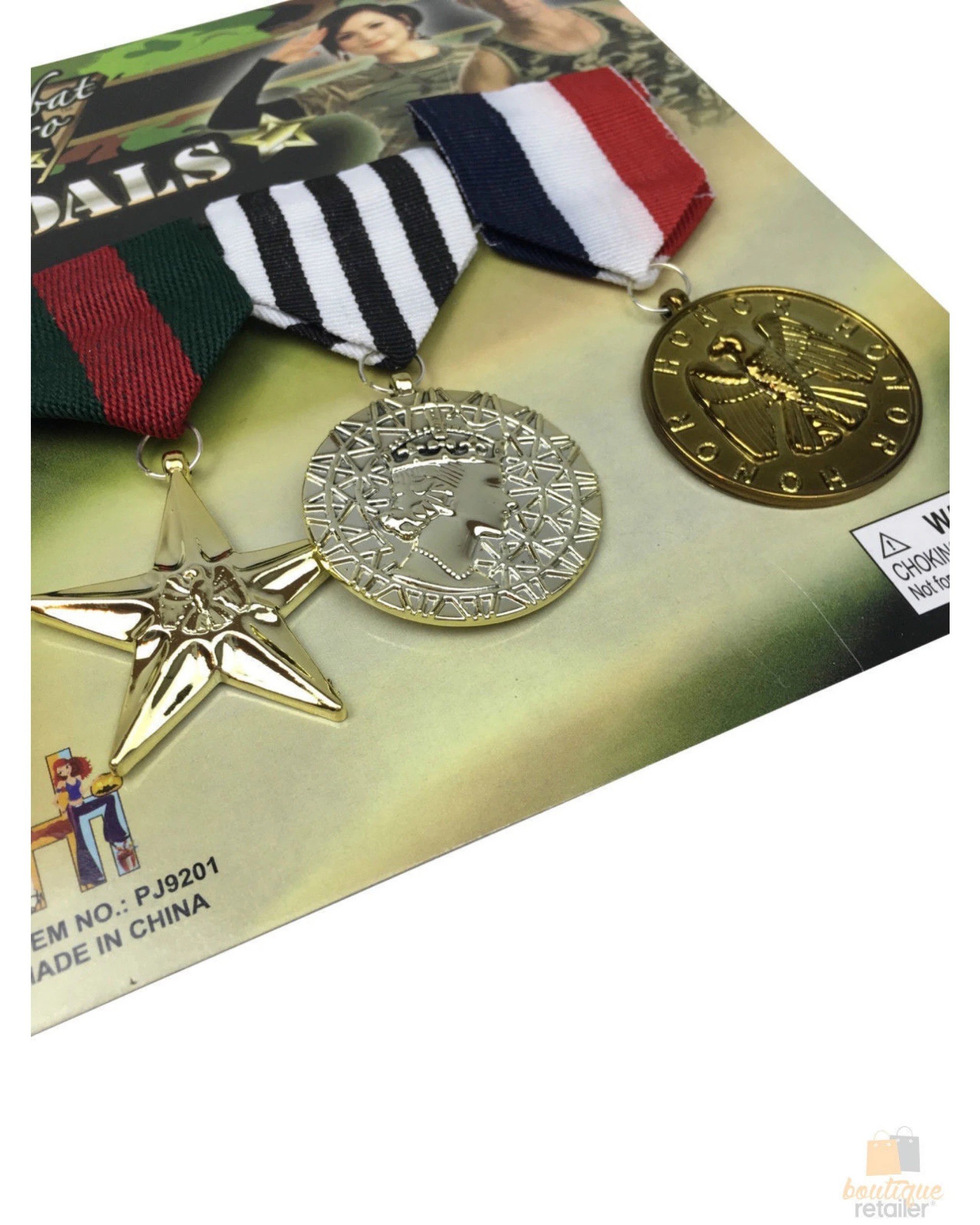 3 BR Costumes Army Soldier Medals Set for Combat-Themed Costumes, 3 of 3