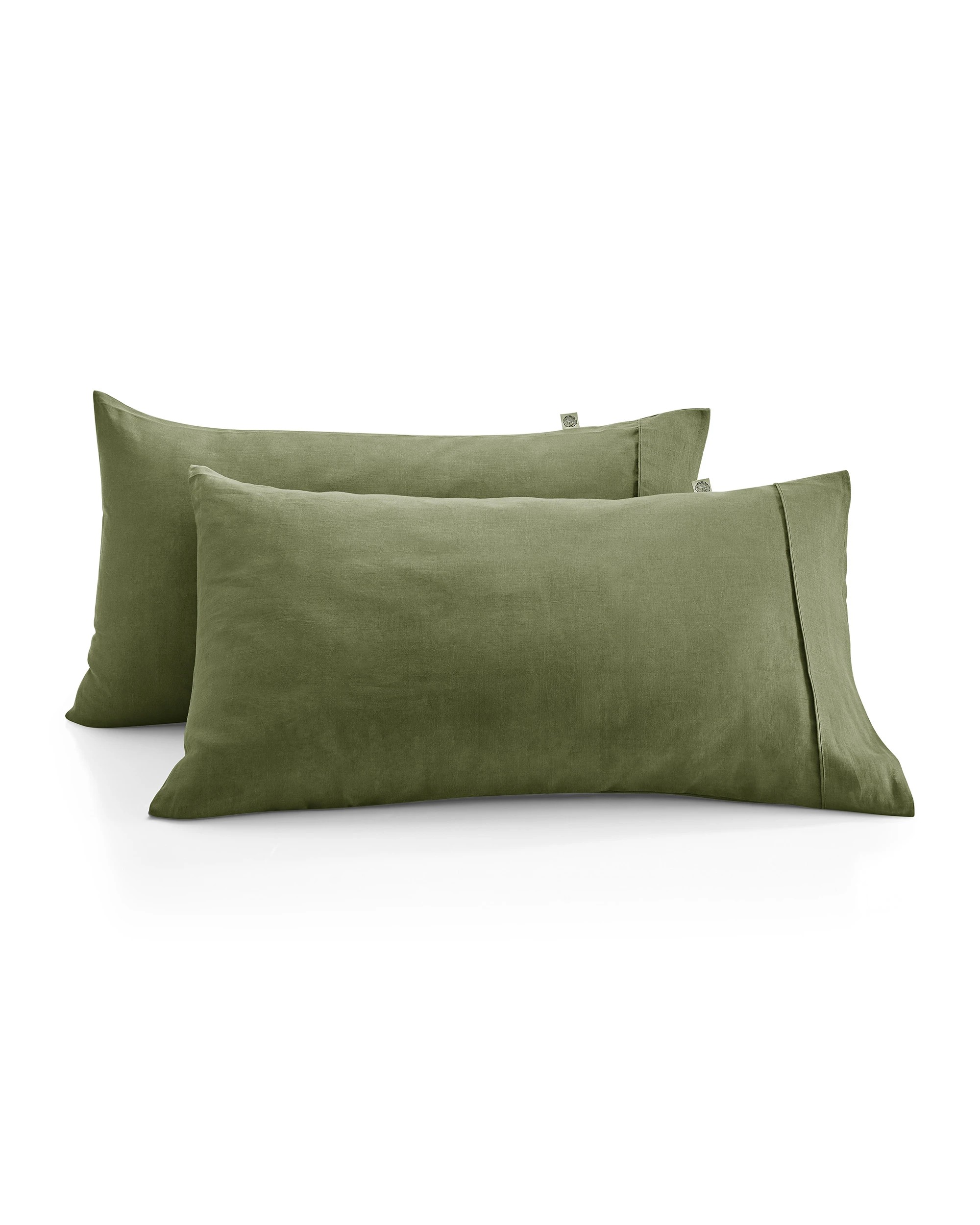 2 Natural Home 100% European Flax Linen King Pillowcase Twin Pack - Hunter, 2 of 4