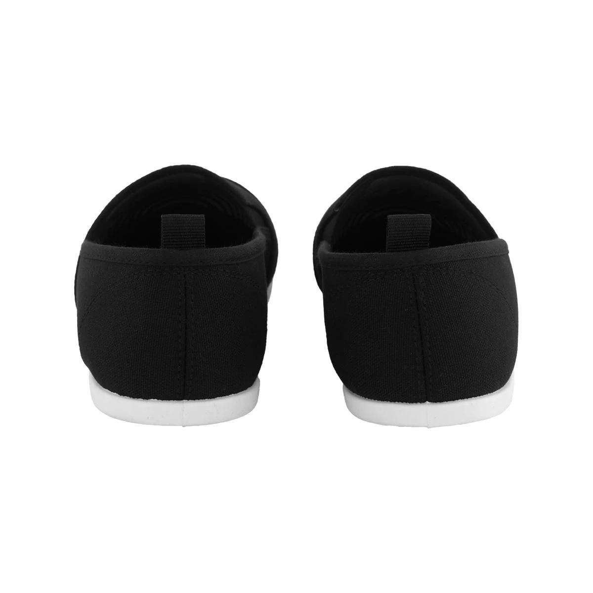 5 Canvas Slip On Sneakers BLACK WHITE, 5 of 5