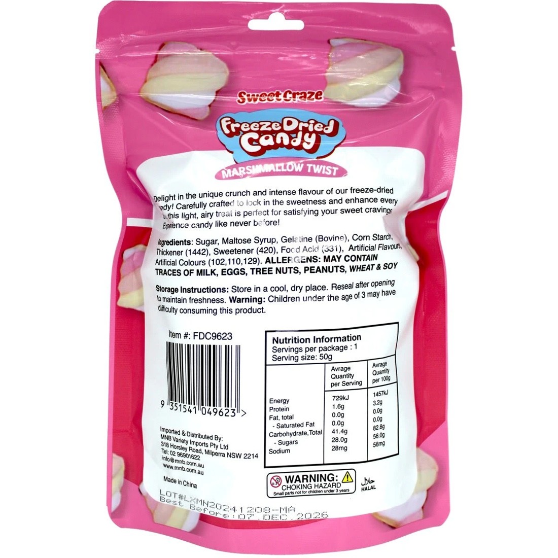 2 Sweet Craze Freeze Dried Candy 50g - Marshmallow Twist, 2 of 2