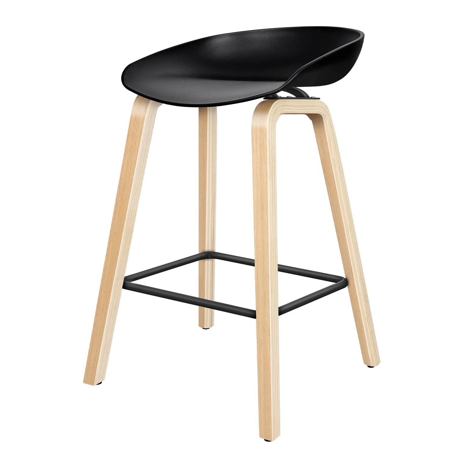 3 Alfordson 2x Kitchen Bar Stools Counter Wooden Chairs - Black, 3 of 10
