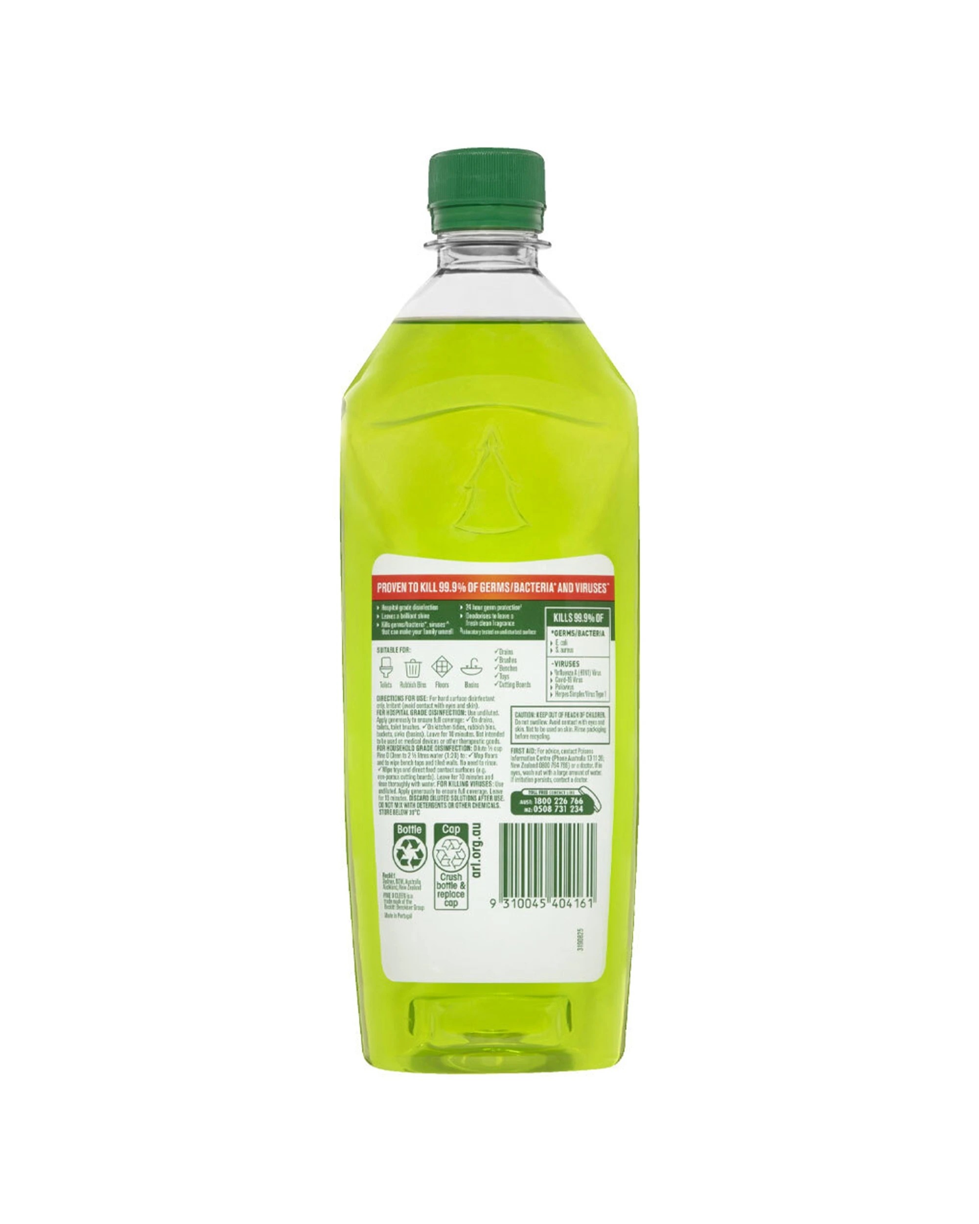 3 Pine O Cleen Disinfectant Anti-Bacterial Eucalyptus 8 Pack 500ml Hospital-Grade - Multi, 3 of 3