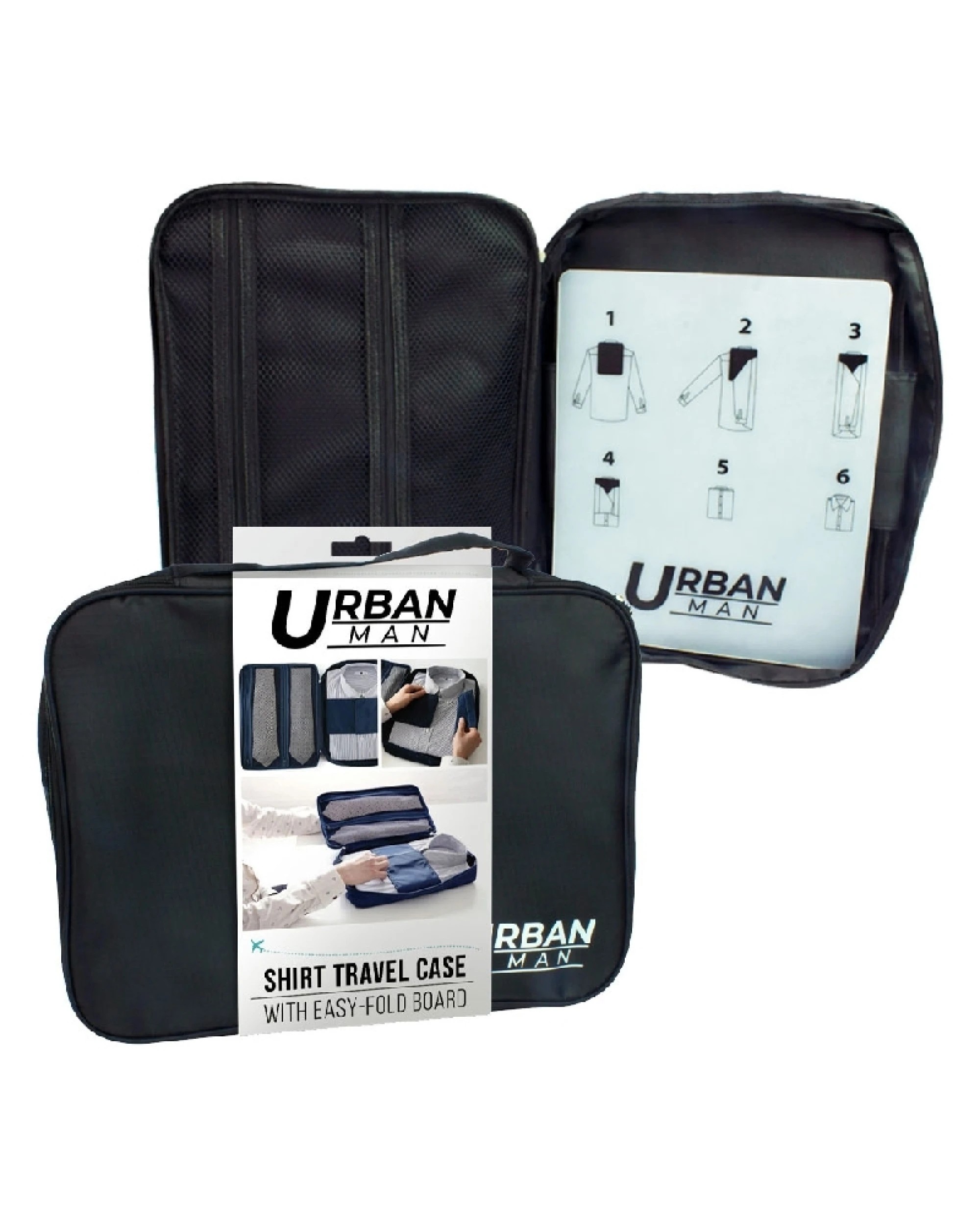 1 BR Home Urban Shirt Travel Case in Black 36cm x 26cm x 5cm, 1 of 1