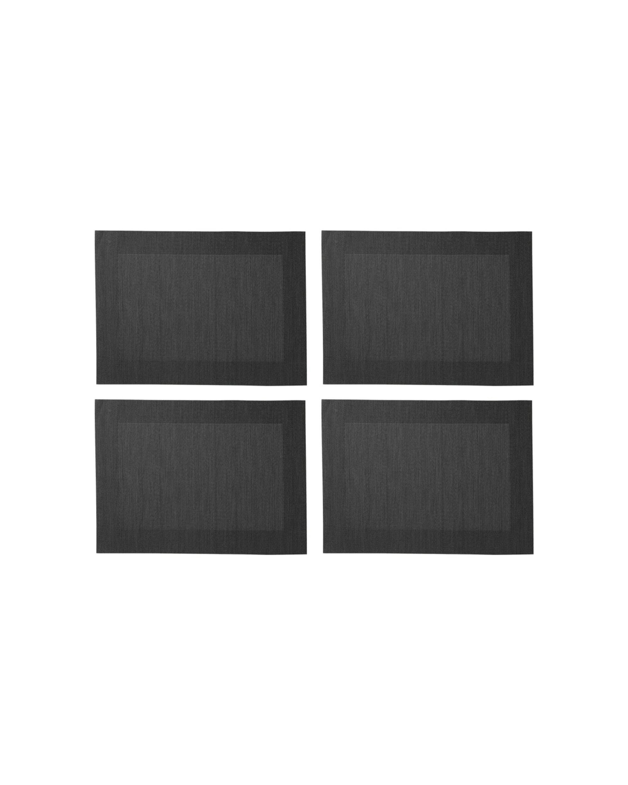 1 Maxwell & Williams 4PK Table Accents Placemat Wide Border 45x30cm - Black, 1 of 1